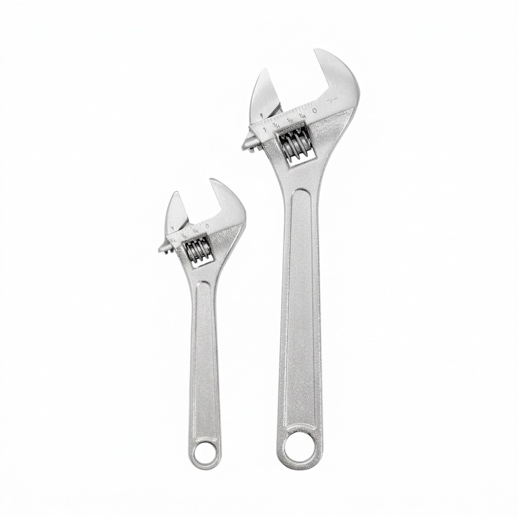 Etokfoks  6 Inch 8 Inch Drive Standard Adjustable Ratcheting Wrench Set with Carrier Chrome Vanadium Steel Heat Treated