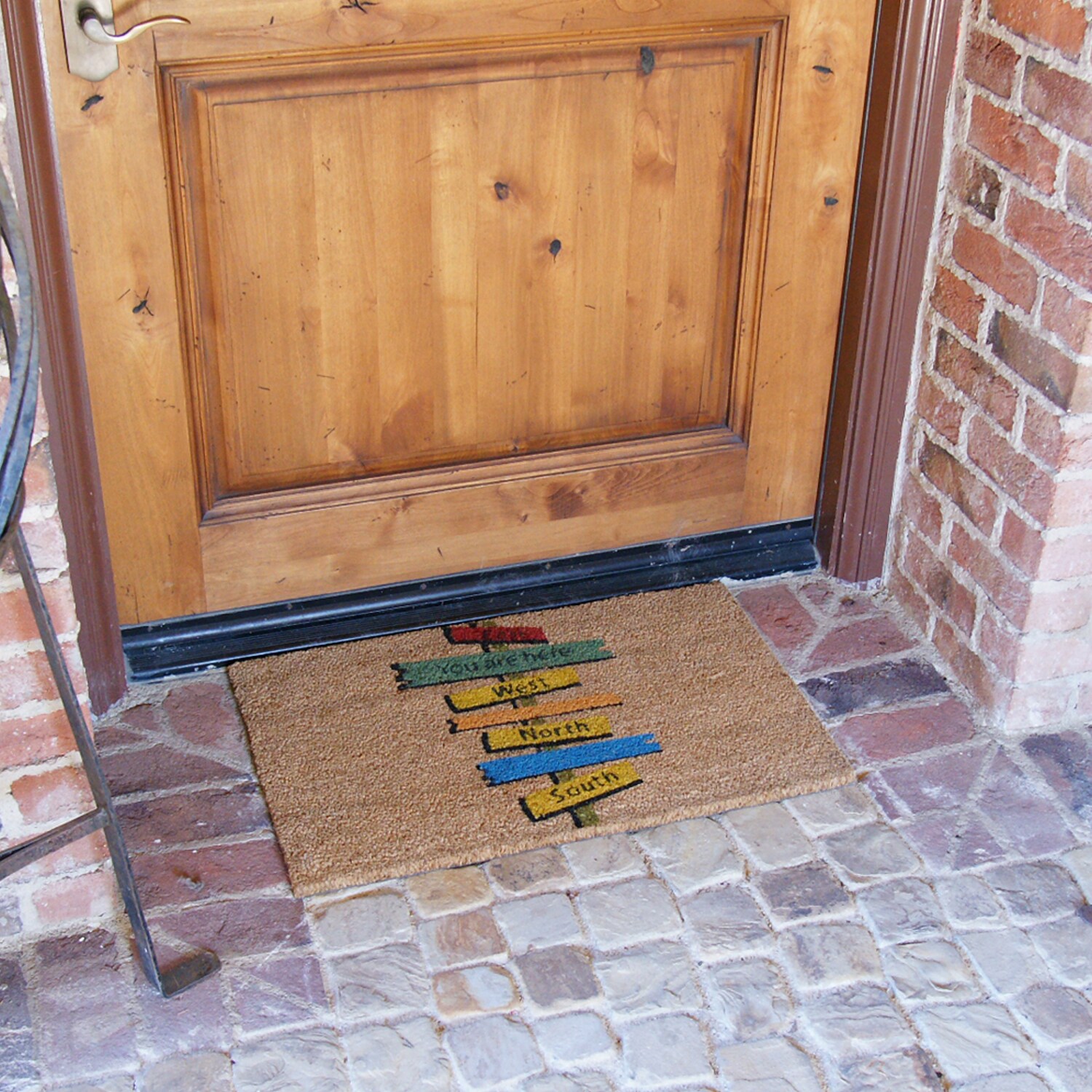 Fun Letter Front Door Mat Welcome Door Mat ,Indoor Outdoor Doormat Multiple-Use Welcome Mats for Front Door Easy to Clean Garage Floor Mat Durable