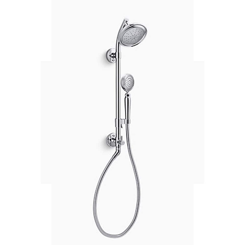 KOHLER K-76472-G-CP HydroRail-s Polished Chrome 1-handle Single function 5.50-in Round Shower Faucet