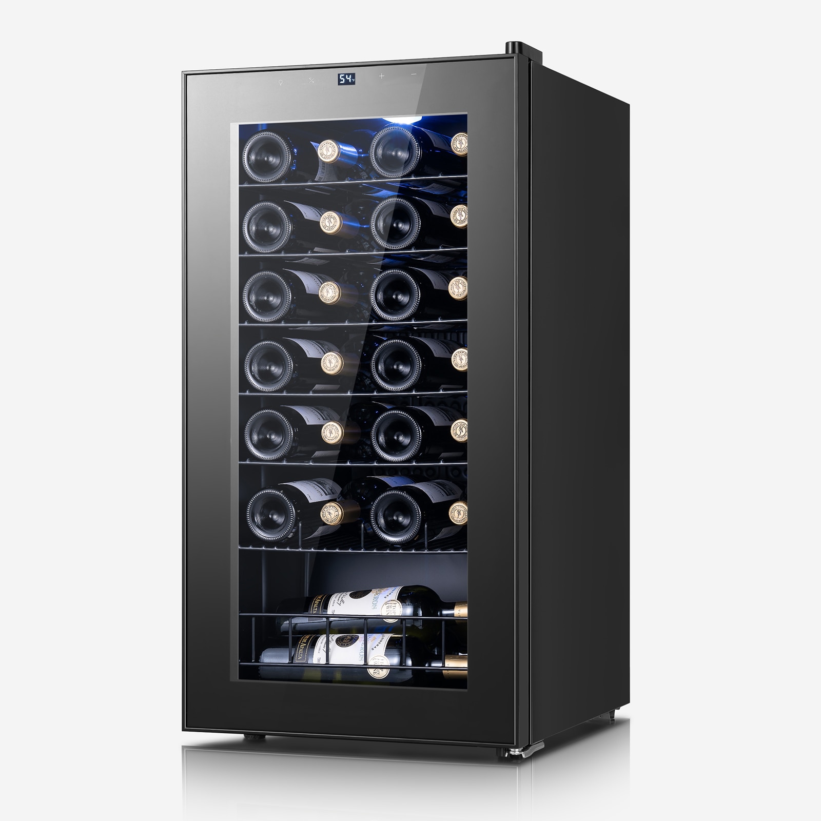 Yeego YEG-WSJC88-LS 16.9-in W 28 -Bottles Black Built-in Indoor Wine Cooler