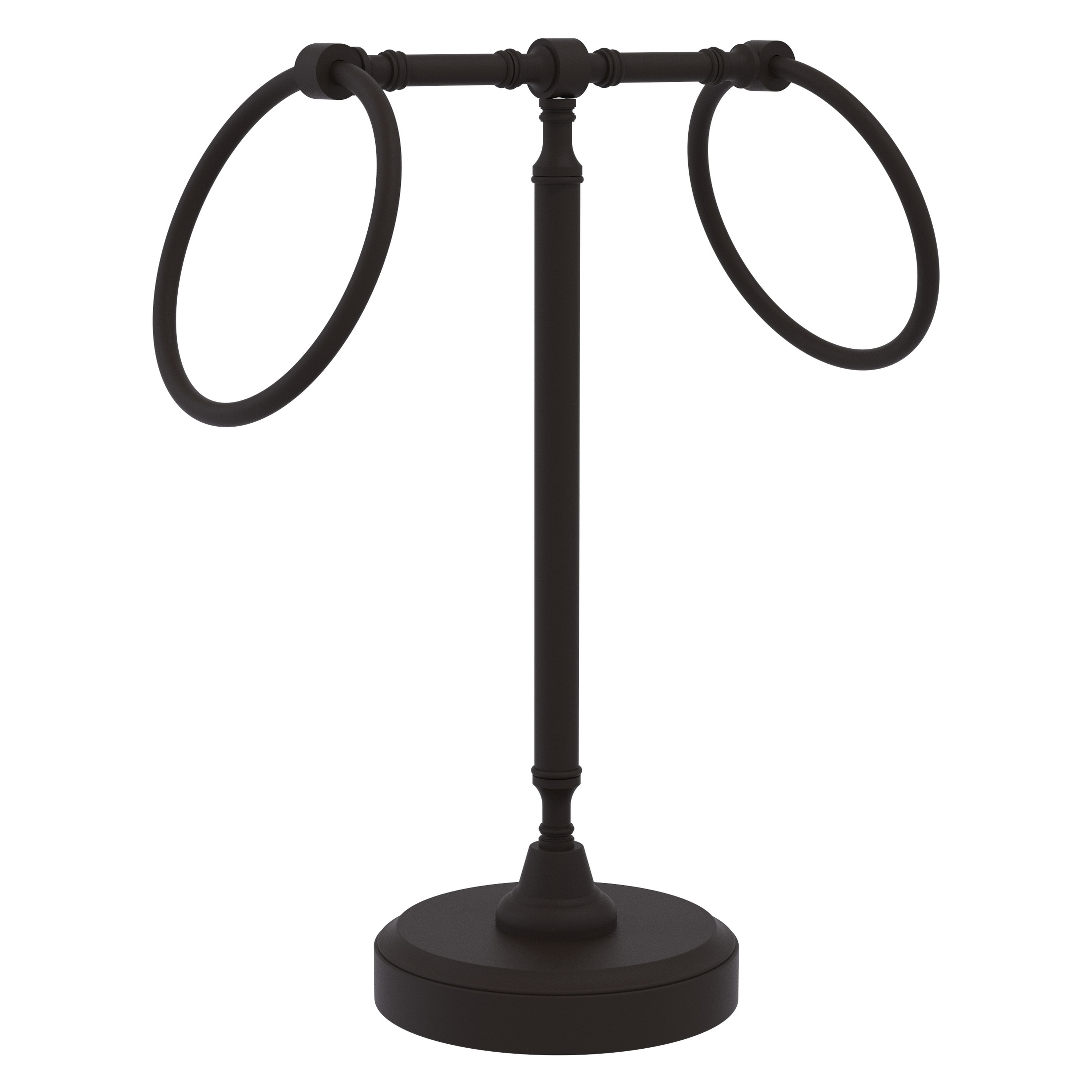 Allied Brass RWM-3-ORB Retro Wave Oil-rubbed bronze Freestanding countertop Double Towel Ring