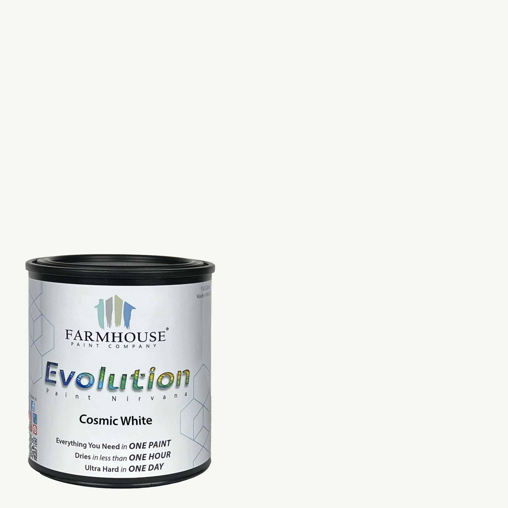Evolution Paint EVP-CW-Q Satin Cosmic White Enamel ( 1-quart )