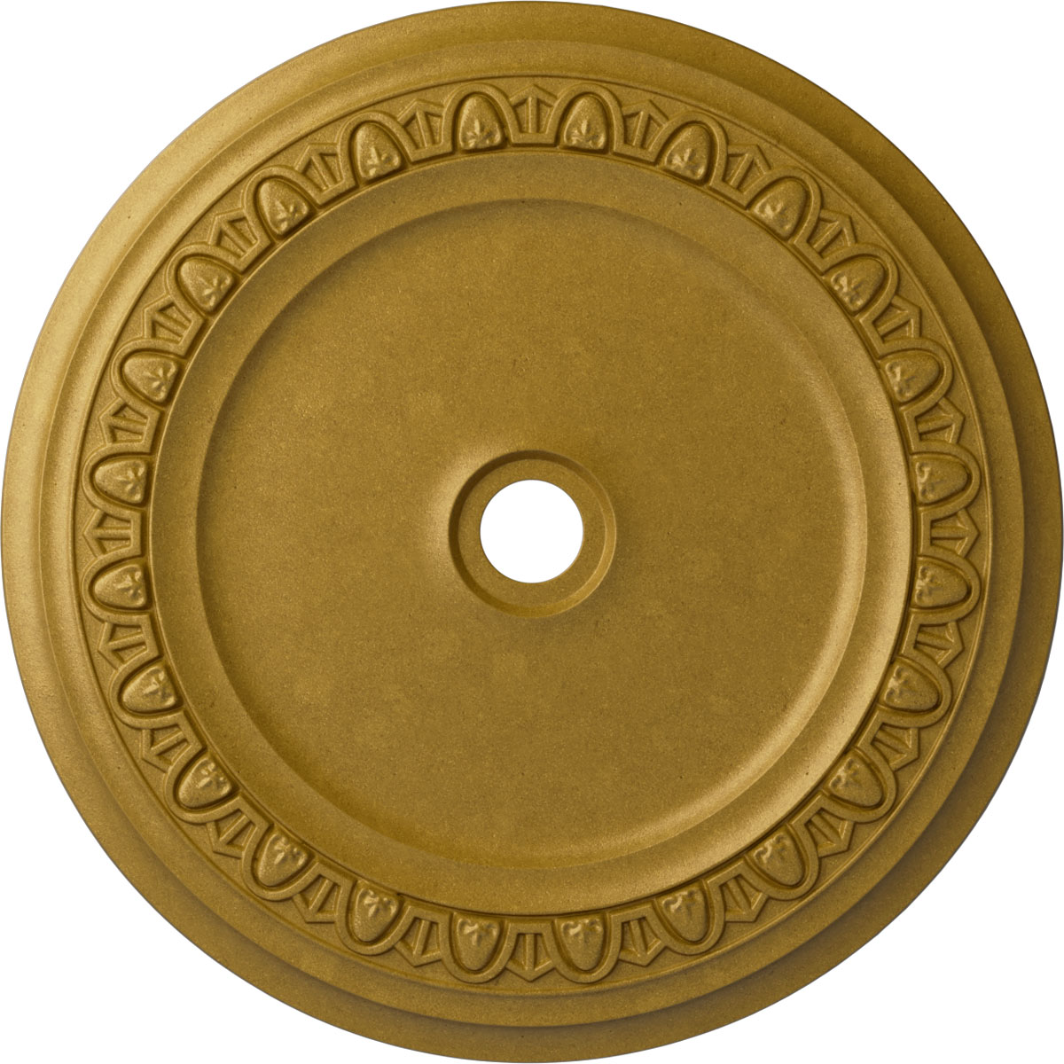Ekena Millwork CM41CAPGS Caputo 41-in W x 41-in L Painted Pharaohs Gold Polyurethane Whole Ceiling Medallion
