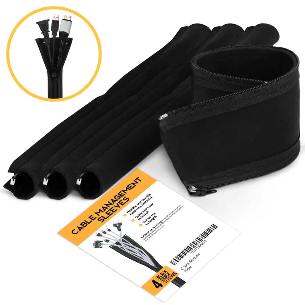 Fleming Supply 5-Piece J-Channel Cord Concealer Kit - Black - 20434267