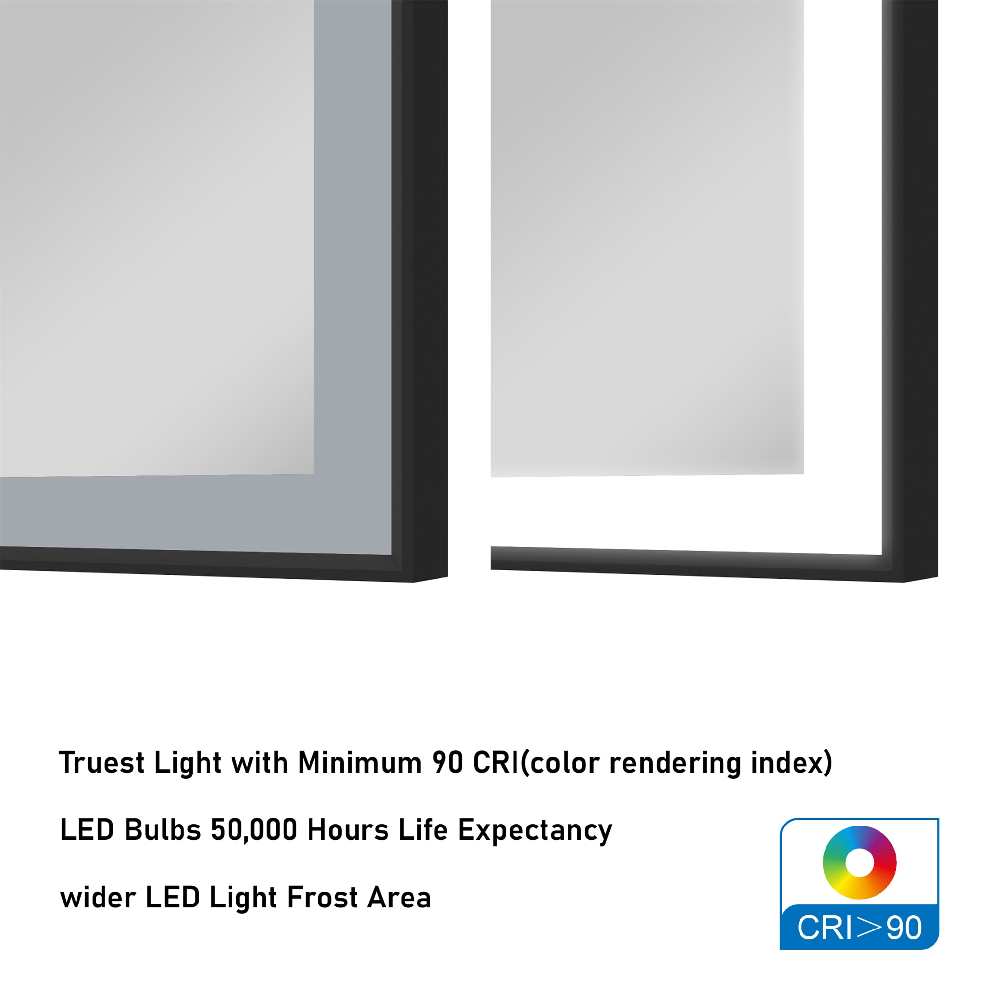 Forclover FLW-ER6028B Framed-Bath-Mirrors - View #11