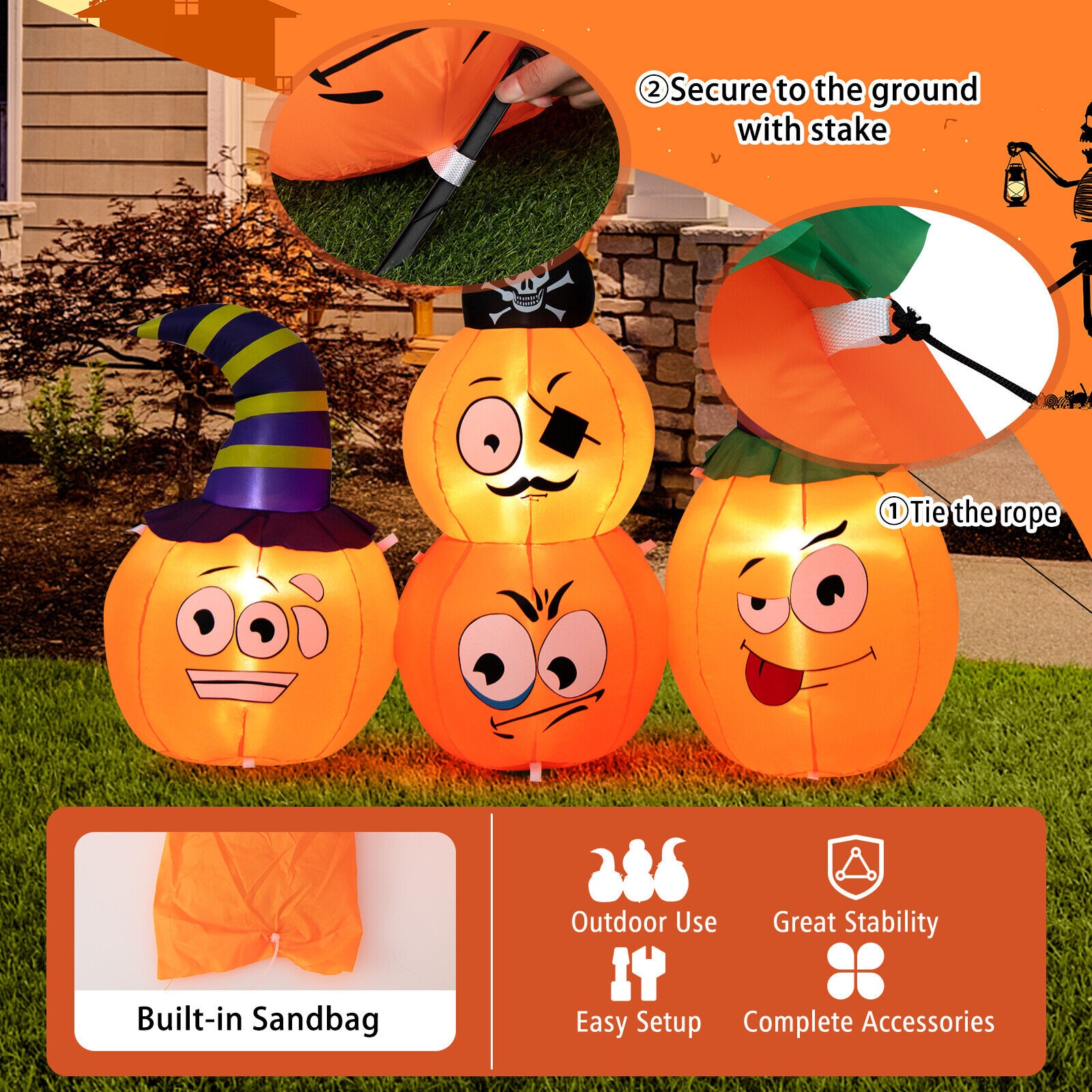 WELLFOR HYG24006US Outdoor-Halloween-Decor - View #6