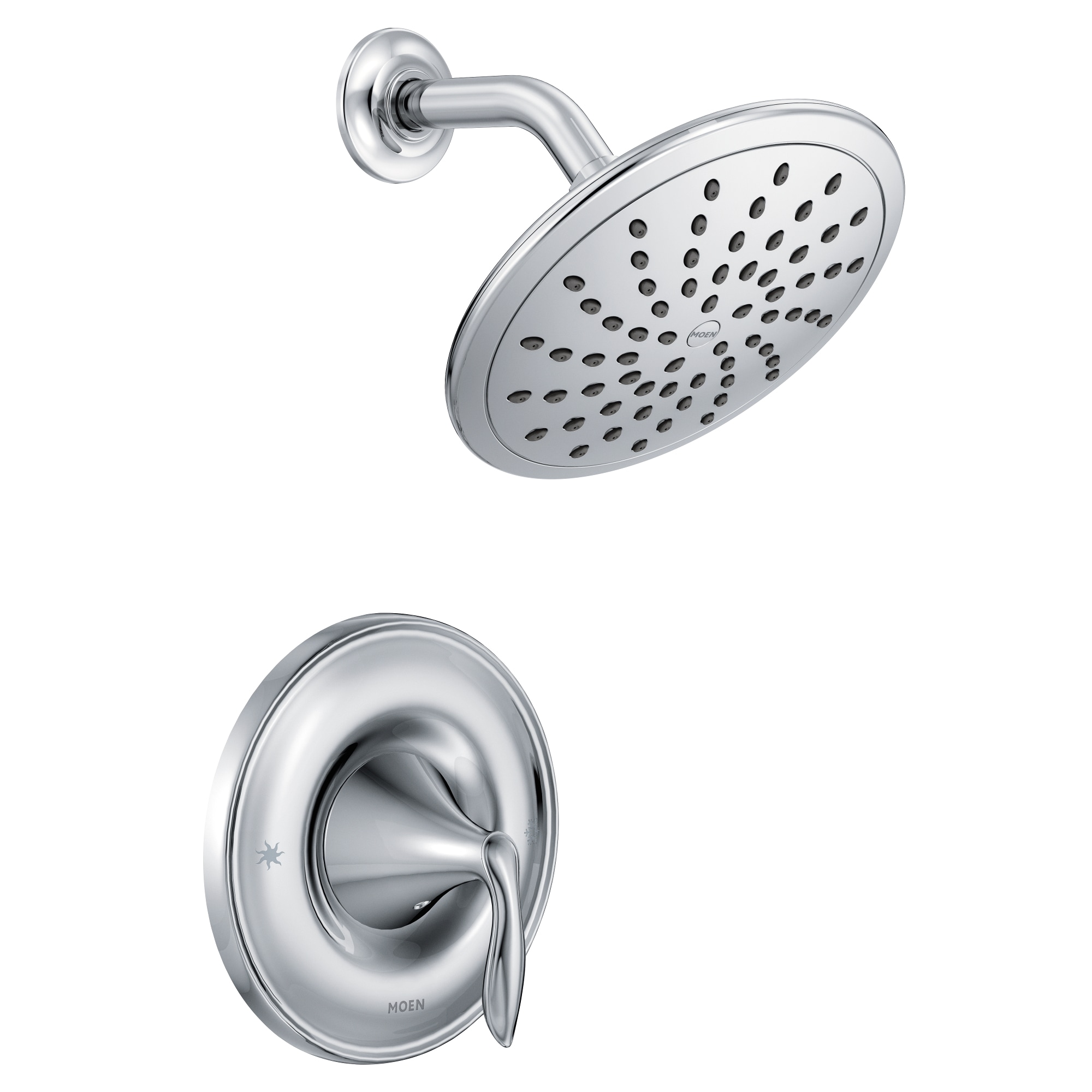 Moen T2232EP Eva Chrome 1-handle Single function 8-in Round Shower Faucet