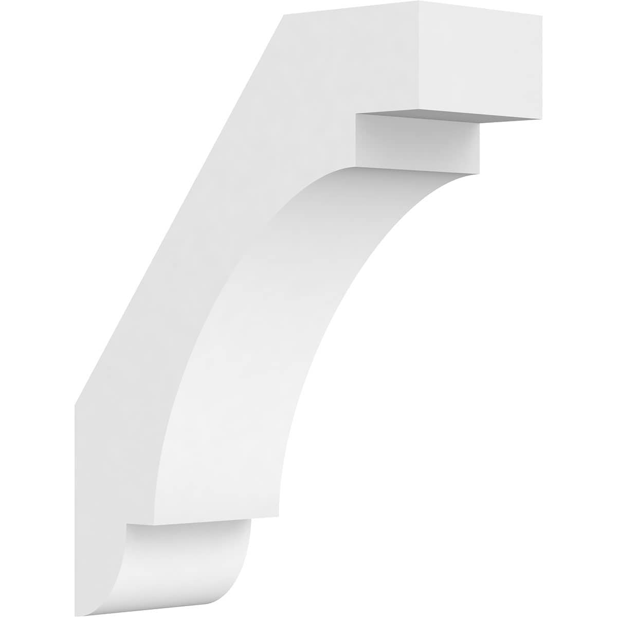 Ekena Millwork BRCP05X14X18ASP 5-in x 14-in x 18-in Unfinished PVC Standard Aspen Knee Brace