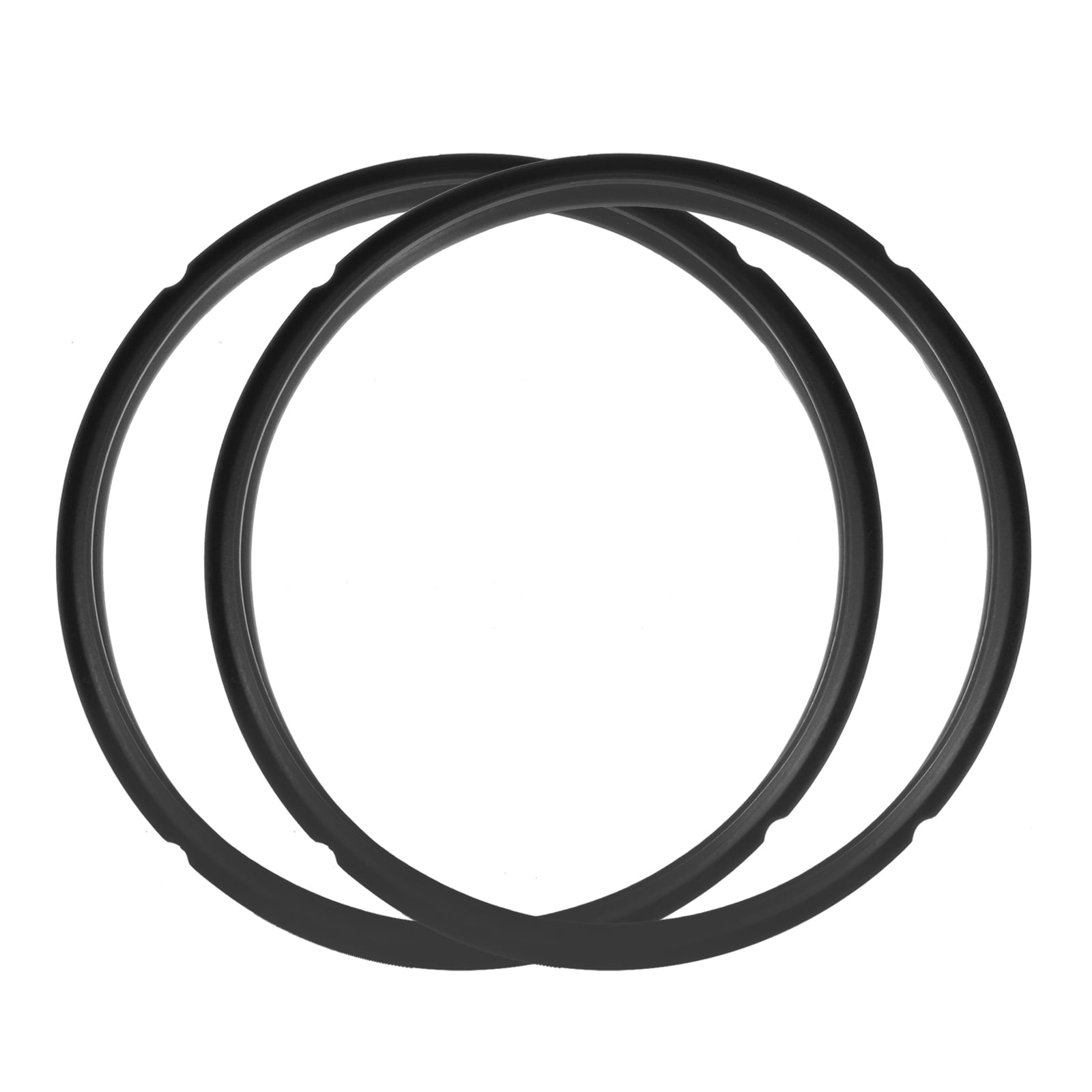 Unique Bargains 2pcs Silicone Sealing Ring for Pressure Pot 5/6QT Pressure Pot Inner Gasket Seal Rings Pressure Cooker Replacement Part Black