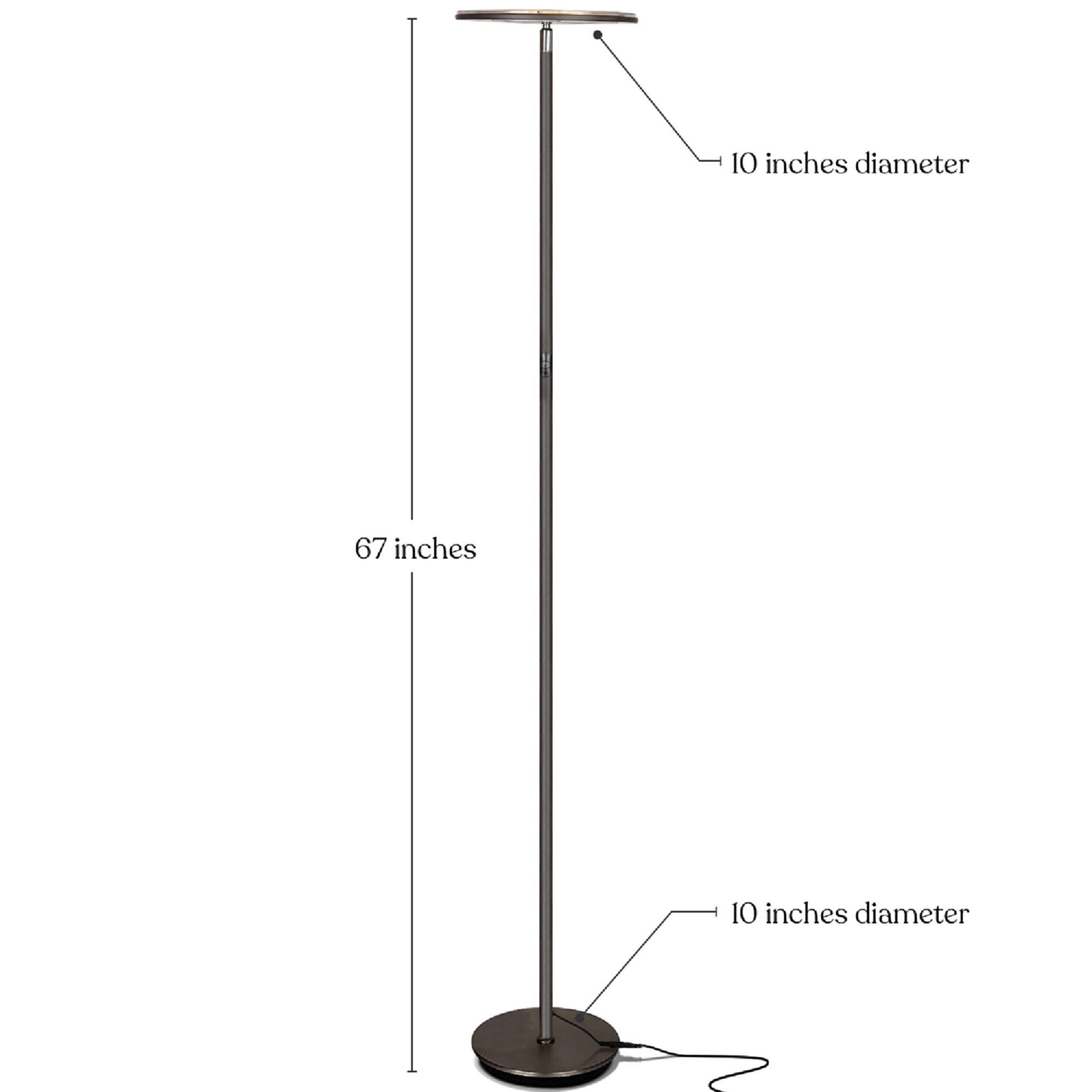 Brightech 67-in Oil Brushed Bronze Torchiere Floor Lamp in the Floor Lamps  department at