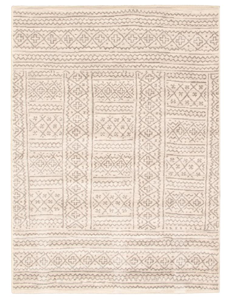 ECARPETGALLERY 315083 Mia 5 x 7 (ft) Loomed Polypropylene Ivory, Gray Rectangular Indoor Bohemian/Eclectic Area rug