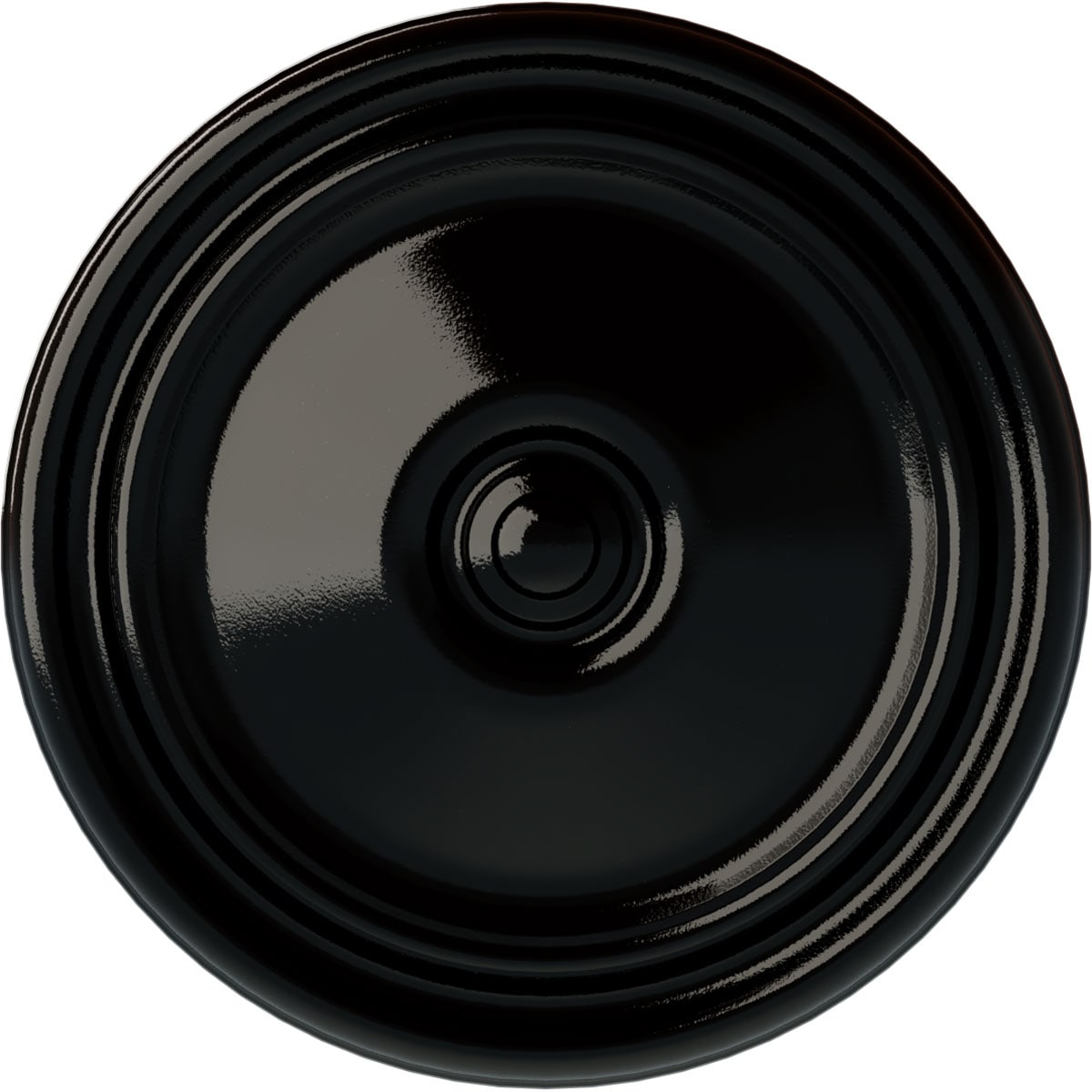 Ekena Millwork CM12REBPS Reece 12-in W x 12-in L Painted Black Pearl Polyurethane Whole Ceiling Medallion