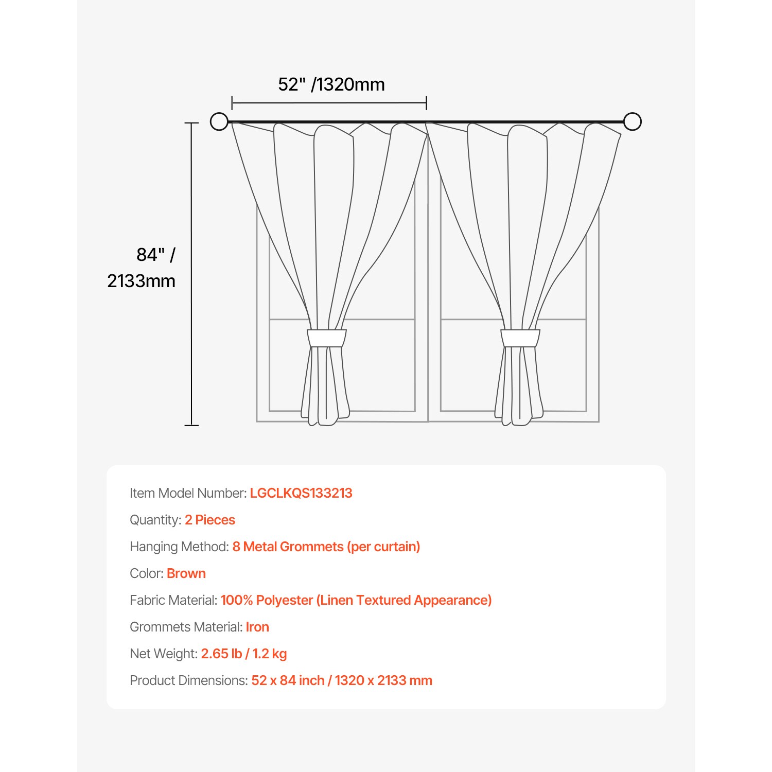 VEVOR SCSHLGCLYMWL07768V0 curtains - View #7