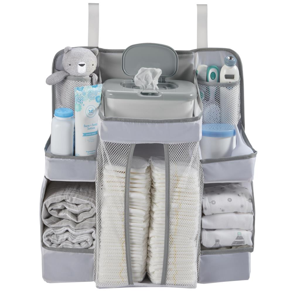 La Baby Diaper Caddy and Nursery Organizer for Baby's Essentials - White