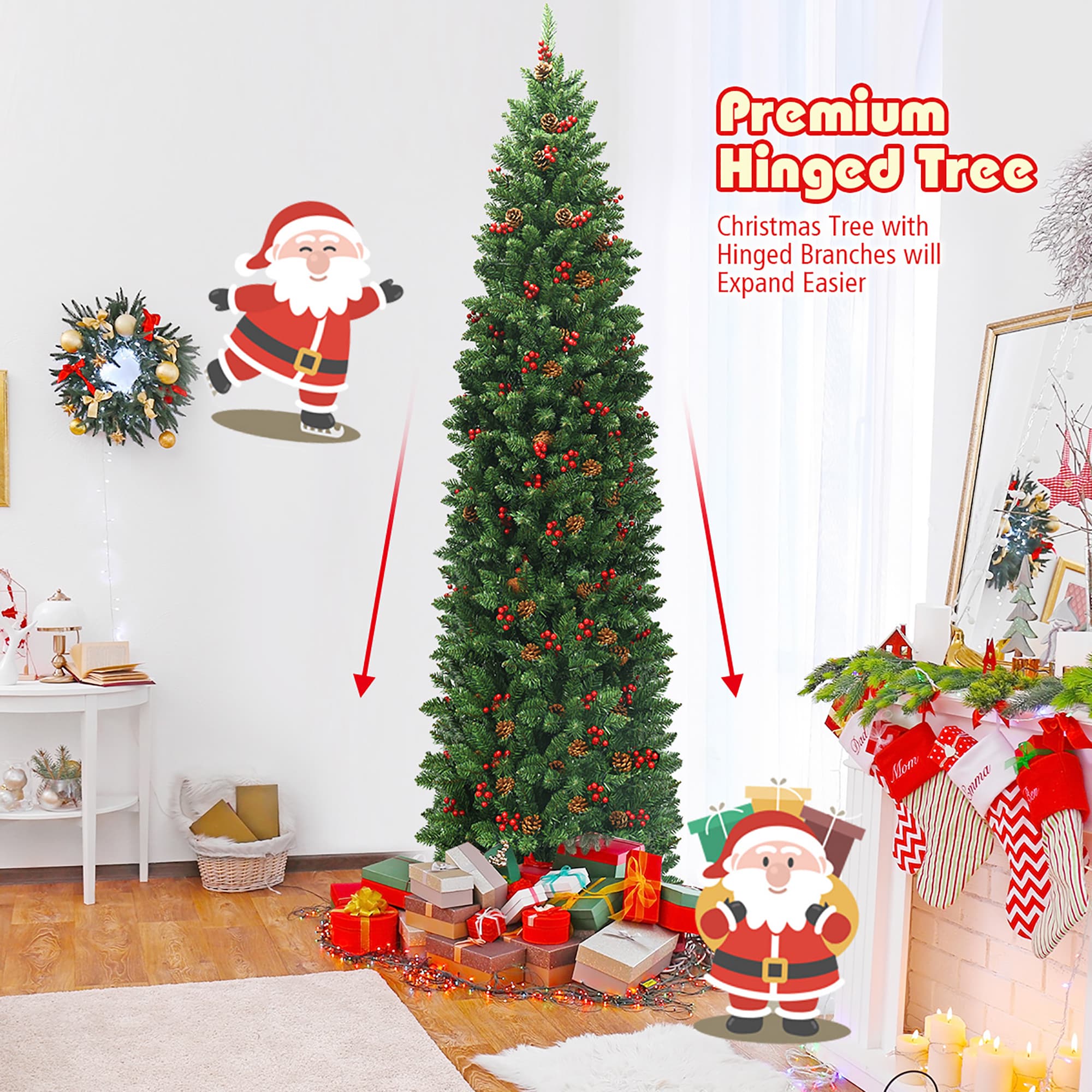 Costway CM22855US Artificial-Christmas-Trees - View #8