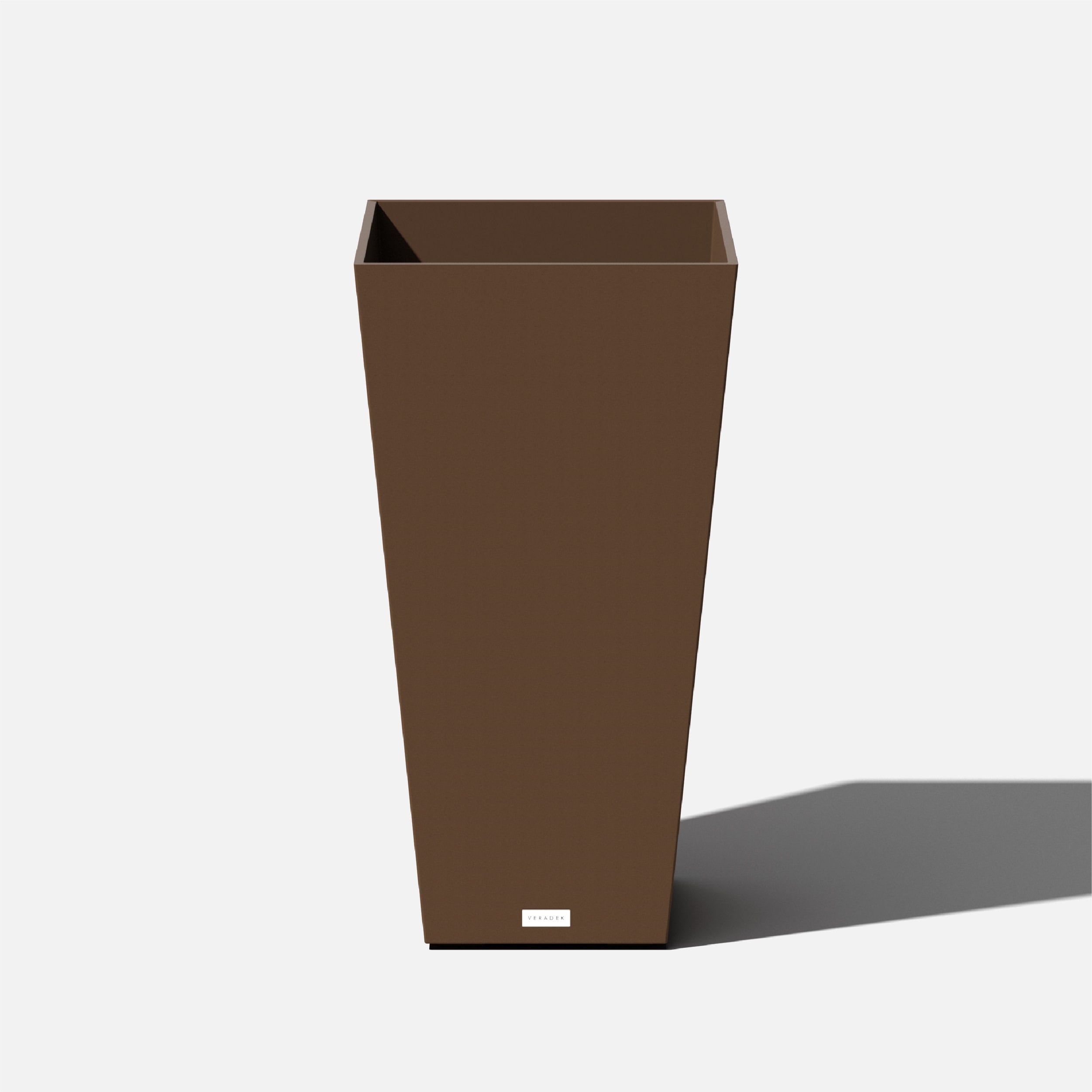 Veradek MV32E Rectangle 15.25-in W Extra Large Brown Plastic Contemporary/Modern Indoor/Outdoor Planter with Drainage Holes