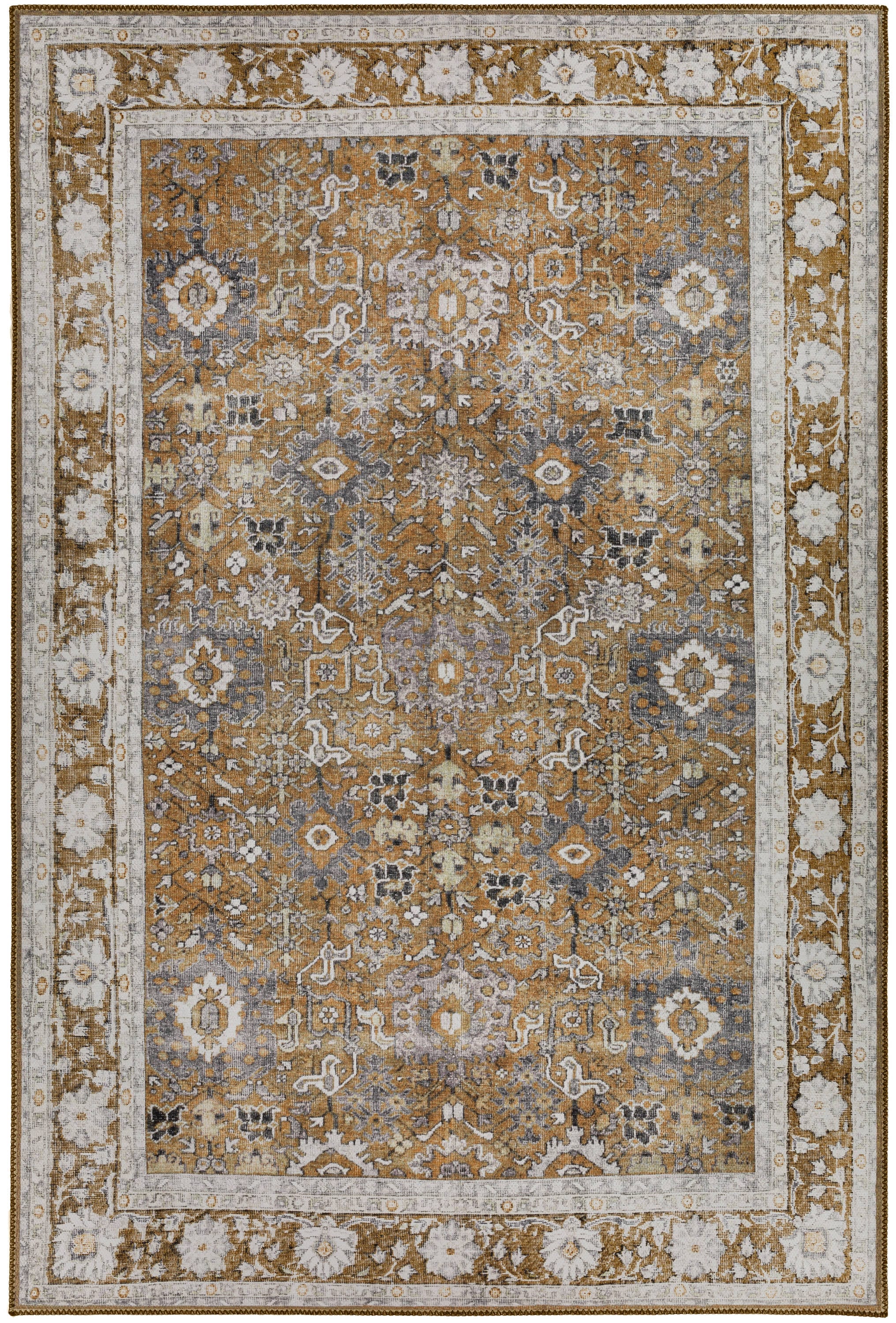Addison Rugs AKE39GI3X5 Kensington 3 X 5 (ft) Gilded Indoor Distressed/Overdyed Bohemian/Eclectic Area Rug
