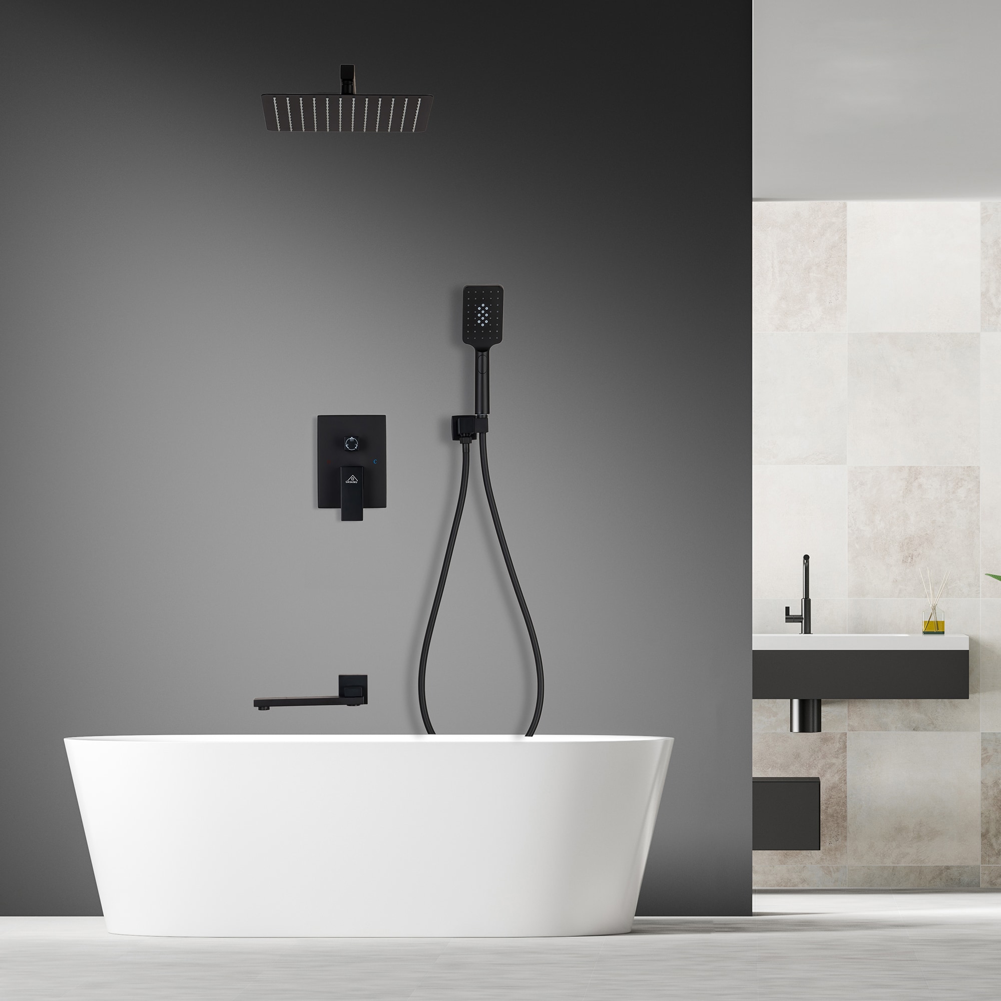 Clihome CL-030ORB-SL Showerhead-Bar-Panels - View #3