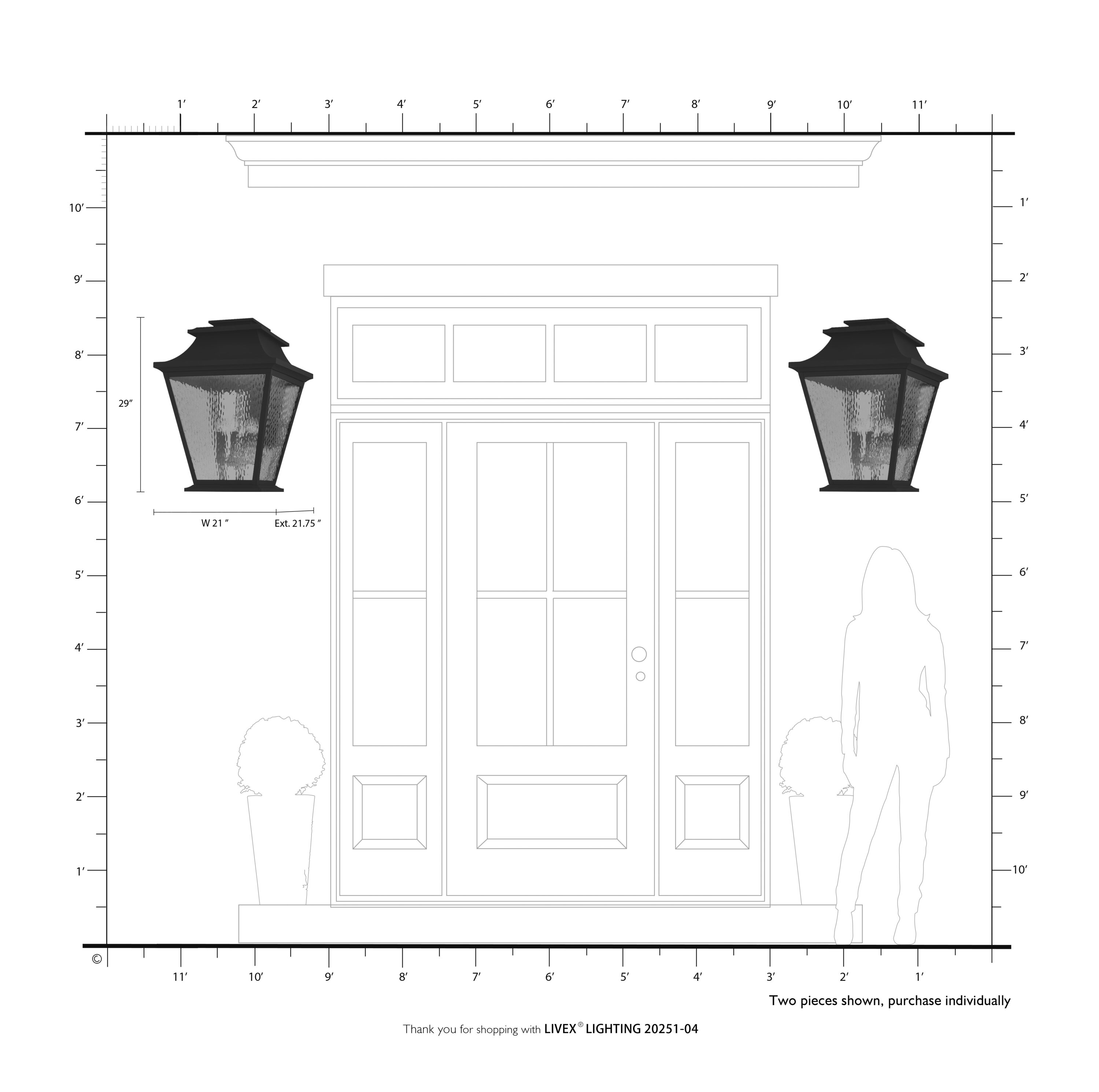 Livex Lighting 20251-04 Outdoor-Wall-Lighting - View #11