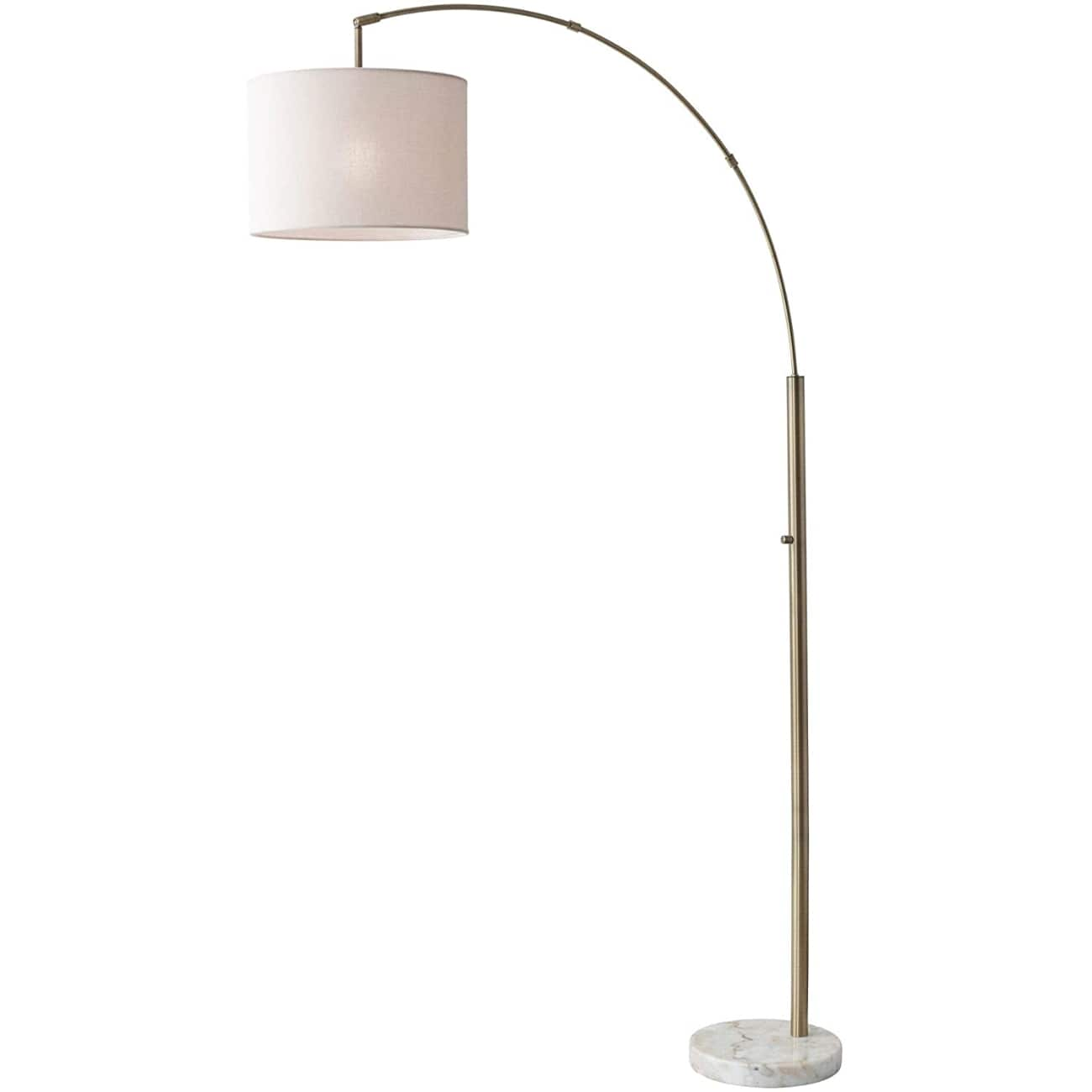 HomeRoots 73.5-in Brass Arc Floor Lamp in the Floor Lamps department at ...