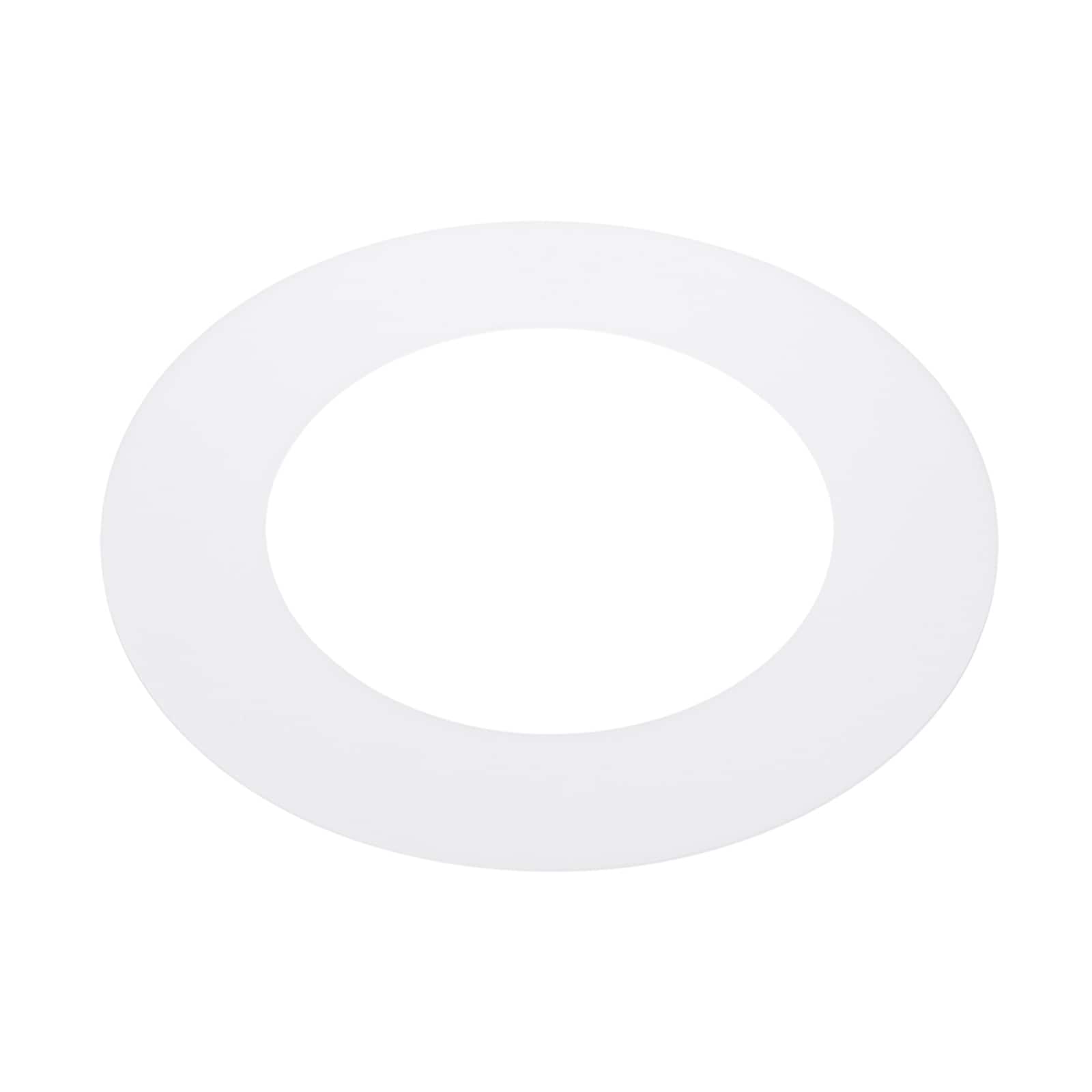 PATIKIL 5inch ID 7.5inch OD Plastic Trim Ring Ceiling Light Goof Rings Matte Circular Light Cover Lighting Fixture for Ceiling Wall Recessed Can Downlights Translucent Matte White