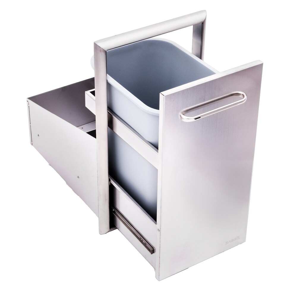 WHISTLER Outdoor Kitchen Trash Drawer with Trash Bin Pull Out Drawers for  Kitchen Cabinets, 16.5 Lx22 Wx22 H, 304 Stainless Steel, Brushed, Durable  