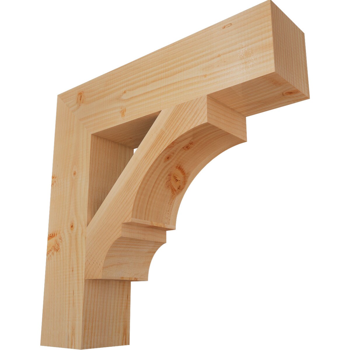 Ekena Millwork BKT06X26X26BOA05SDF Balboa block smooth 5-1/2-in x 26-in x 26-in Douglas fir Brown Wood Standard bracket