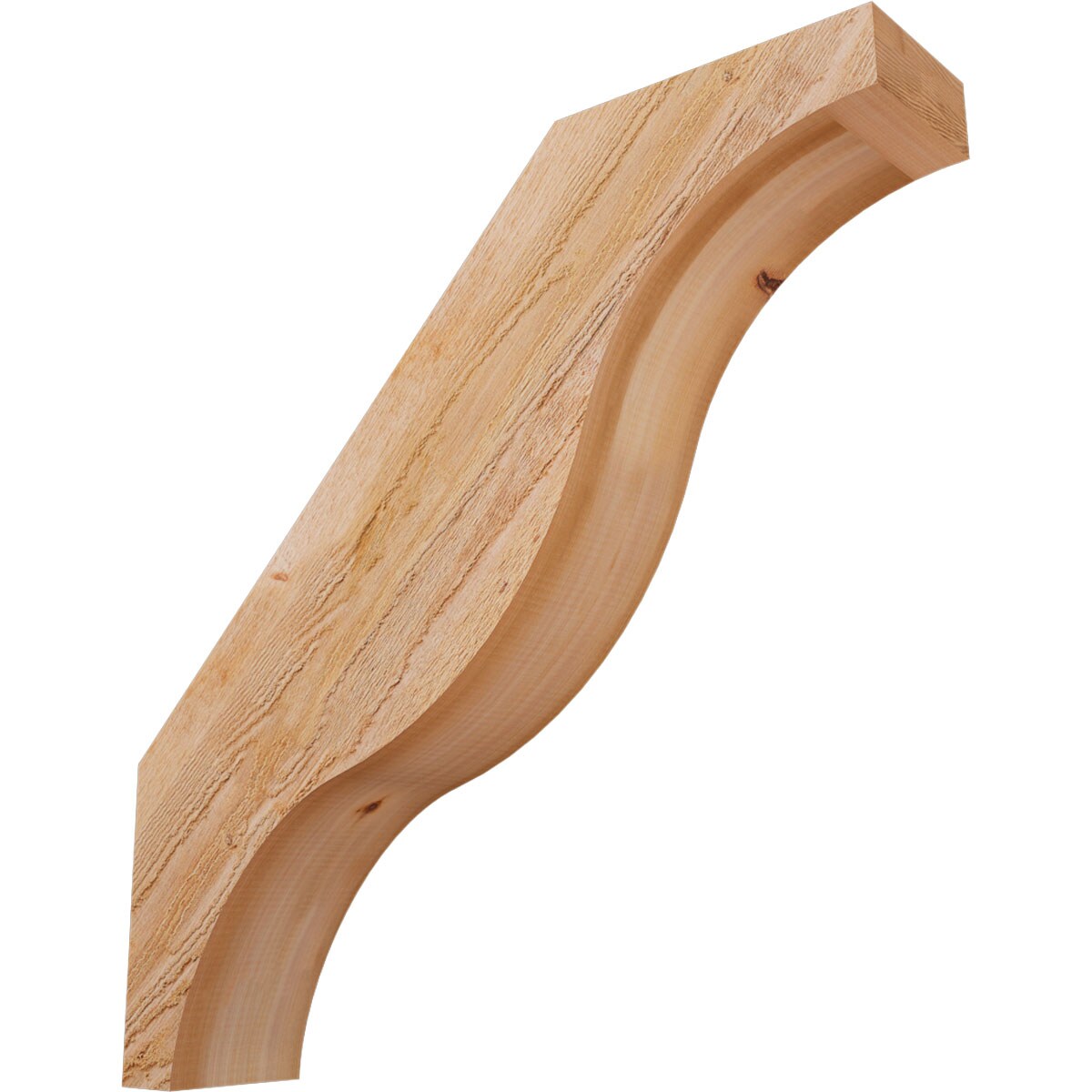 Ekena Millwork BRC06X30X30FST00RWR 6-in x 30-in x 30-in Western Red Cedar Unfinished Wood Funston Rough Sawn Knee Brace