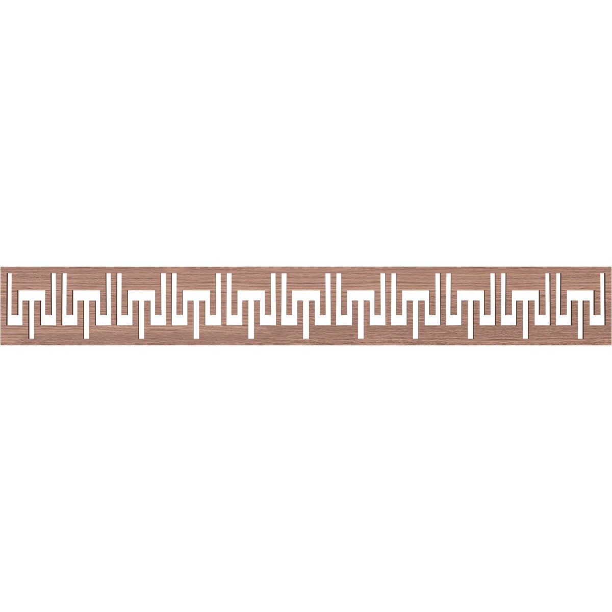 Ekena Millwork MLDA06X46VICWA Victory Fretwork Flat Trim 6-in x 3.86-ft Walnut Brown Unfinished 2157466 Pierced Wall Panel Moulding
