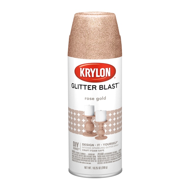 Krylon Specialty Glitter Blast Gloss Rose Gold Glitter Spray Paint (NET WT.  10.25-oz) in the Spray Paint department at