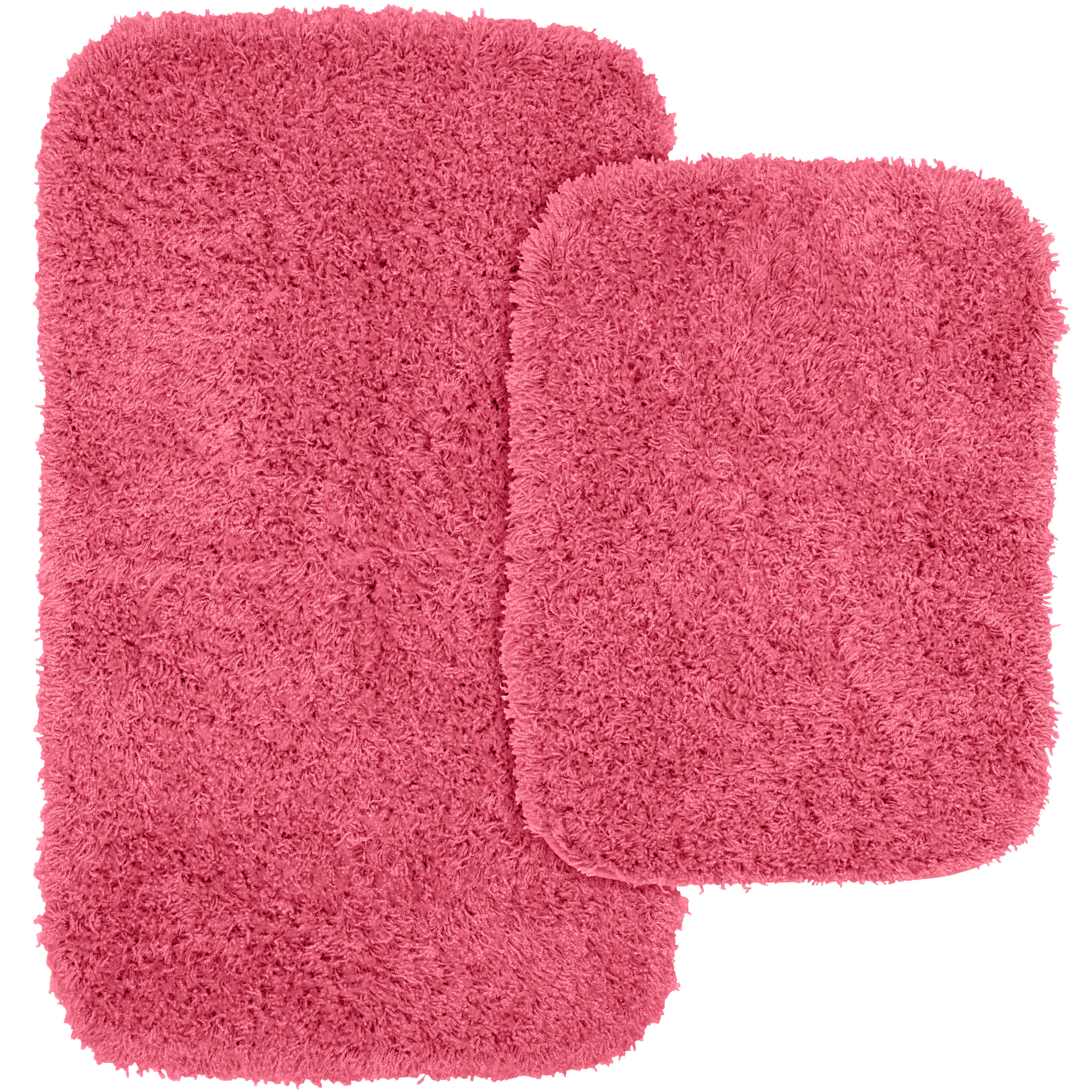 Garland Rug Jazz 34-in x 21-in Bath Mat Set Pink Nylon