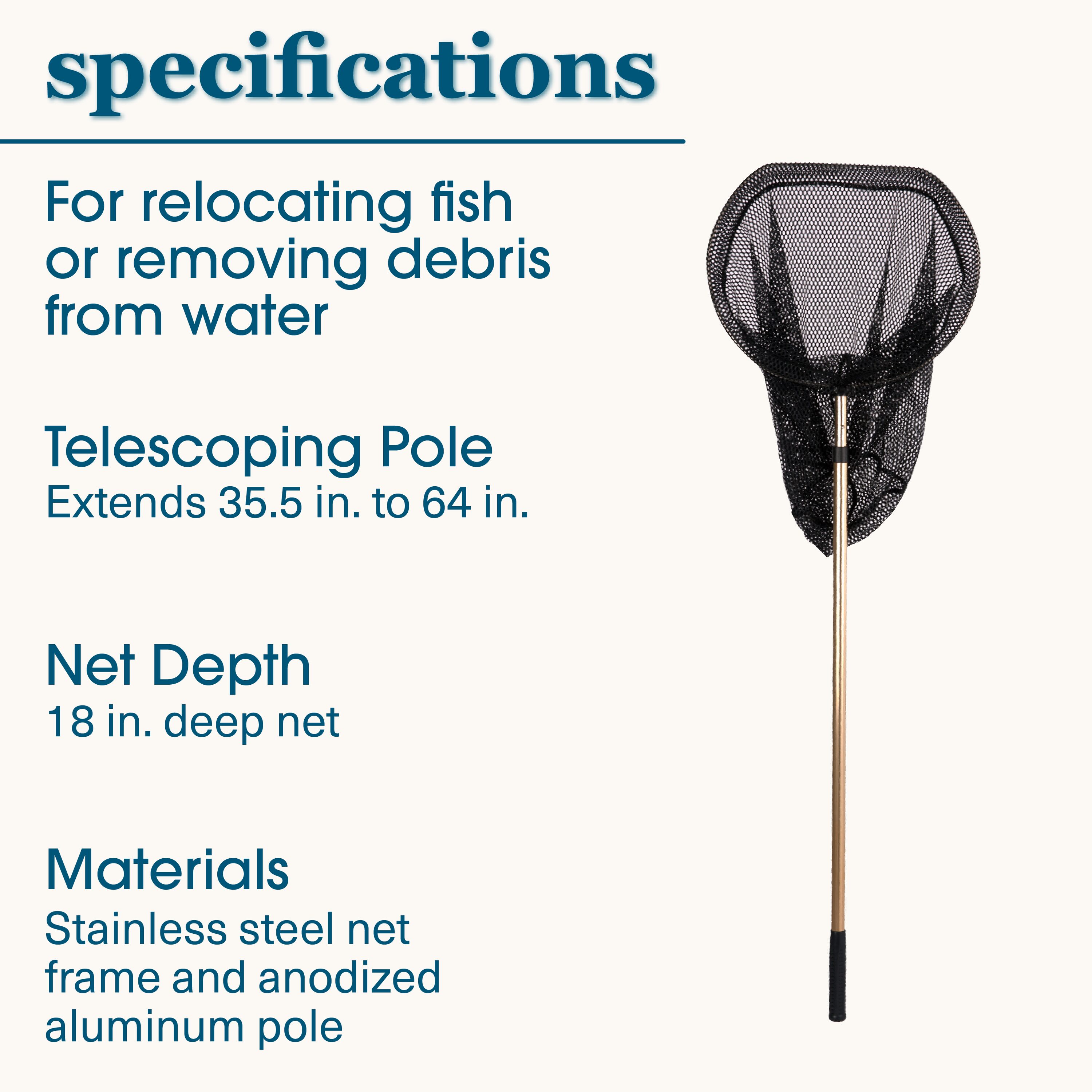 Ice Fishing Telescopic Landing Net: Stainless Steel Wire Fishing Net Small  Fish Catching Tool for Fish Tank Aquarium Lake Pond : : Pet  Supplies