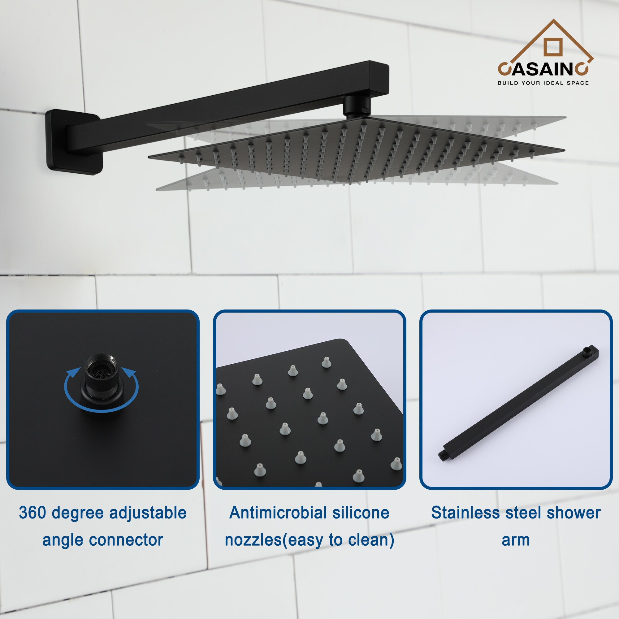 CASAINC WF-DBW93102H-10 Showerhead-Bar-Panels - View #7