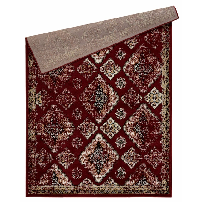 LBaiet 4 x 6 Red Indoor Floral Area Rug in the Rugs department at Lowes.com