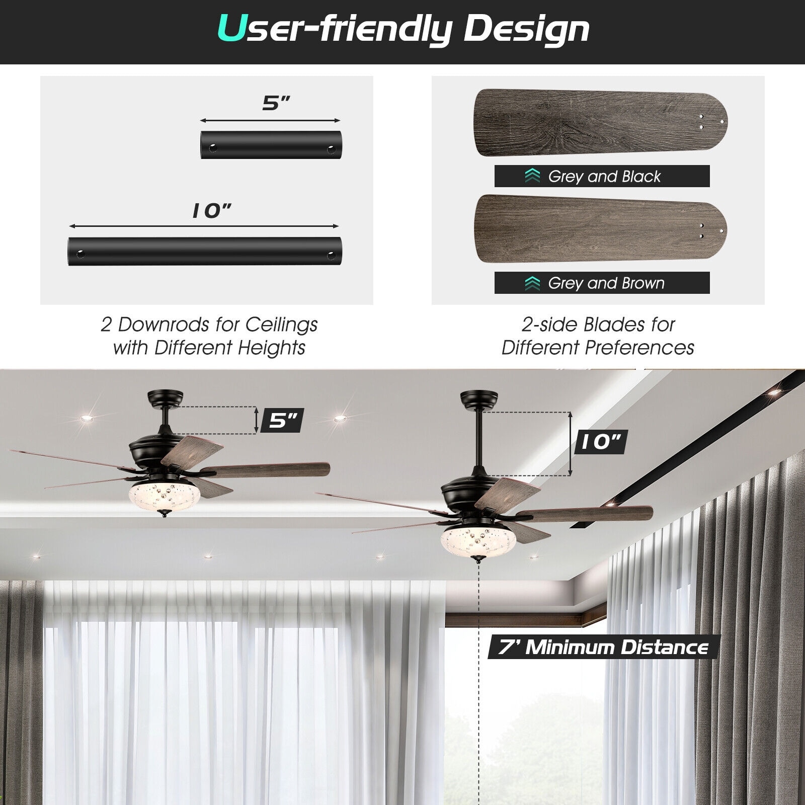 Forclover WYL1-D44I37 Ceiling-Fans - View #5