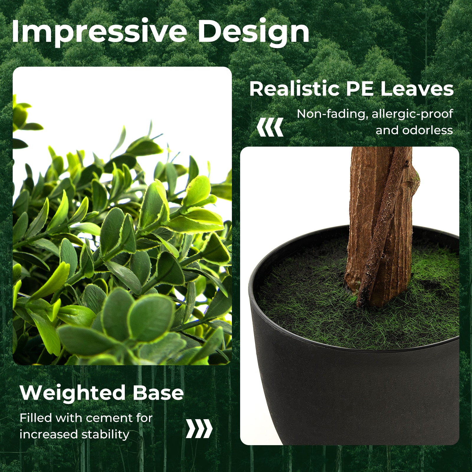 YERIVA FP0172GN1CTHZ1 Artificial-Plants-Trees - View #4
