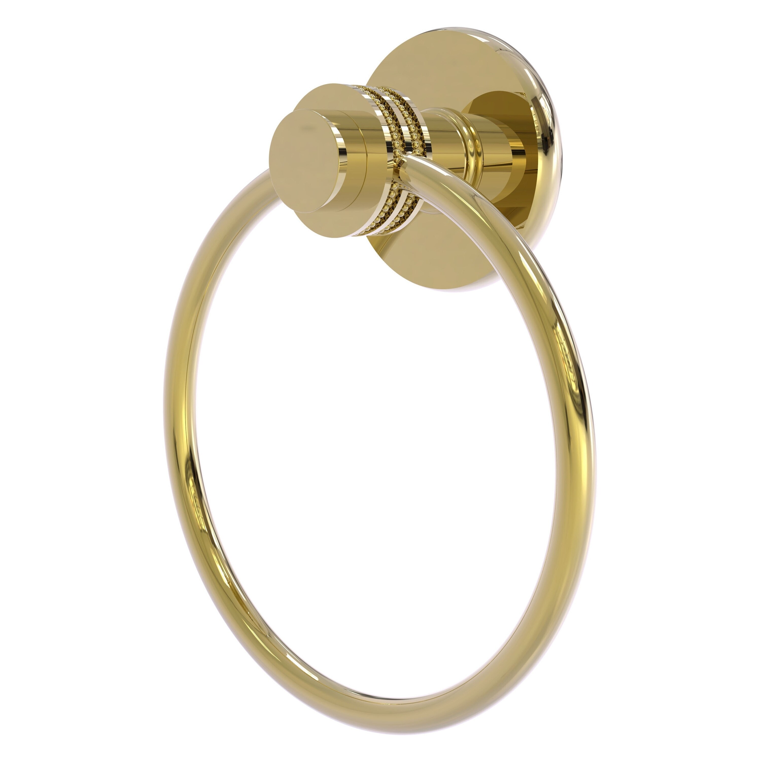 Allied Brass 916D-UNL Mercury Unlacquered Brass Wall mount Single Towel Ring