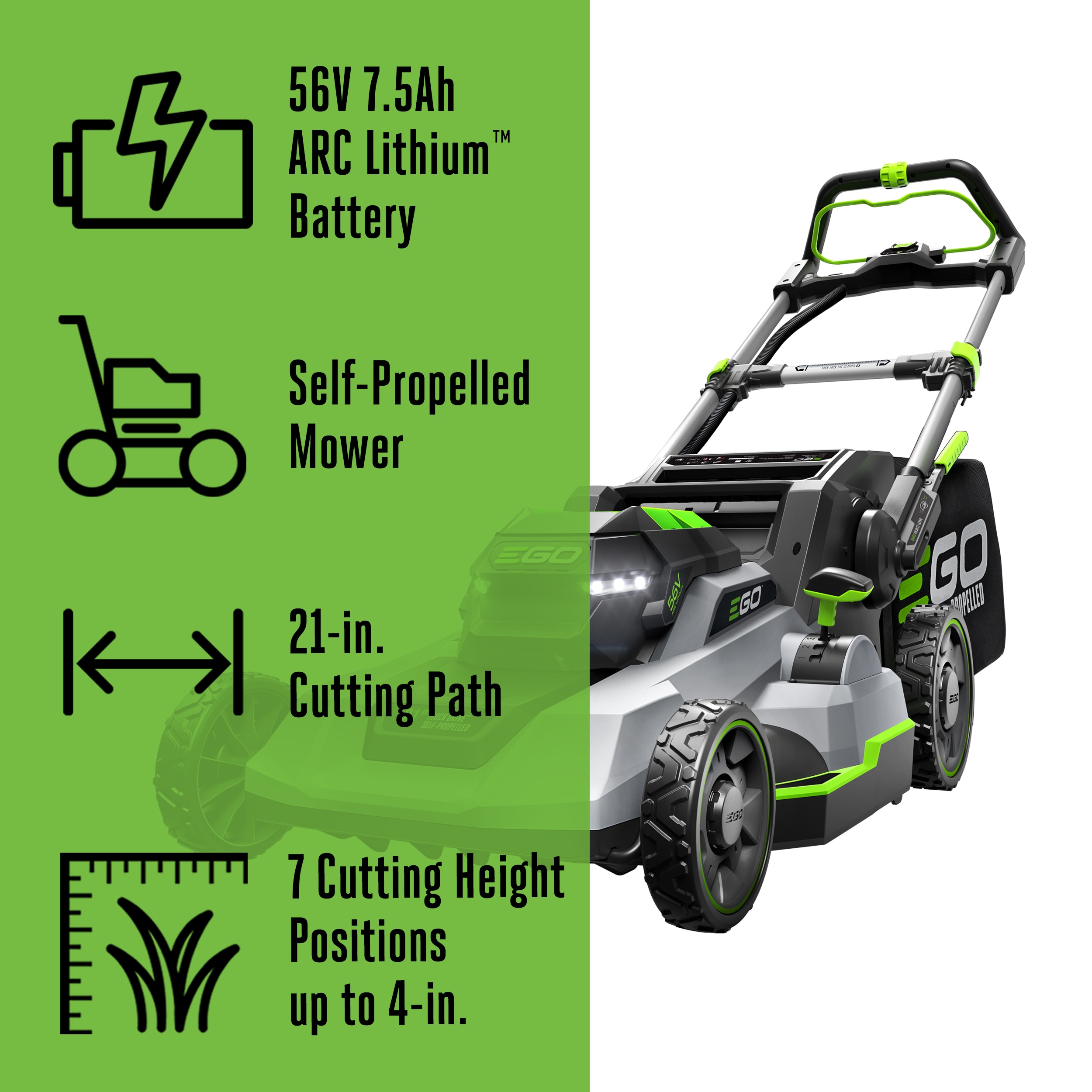 EGO LM2125SP Cordless-Elec-Push-Mowers - View #2