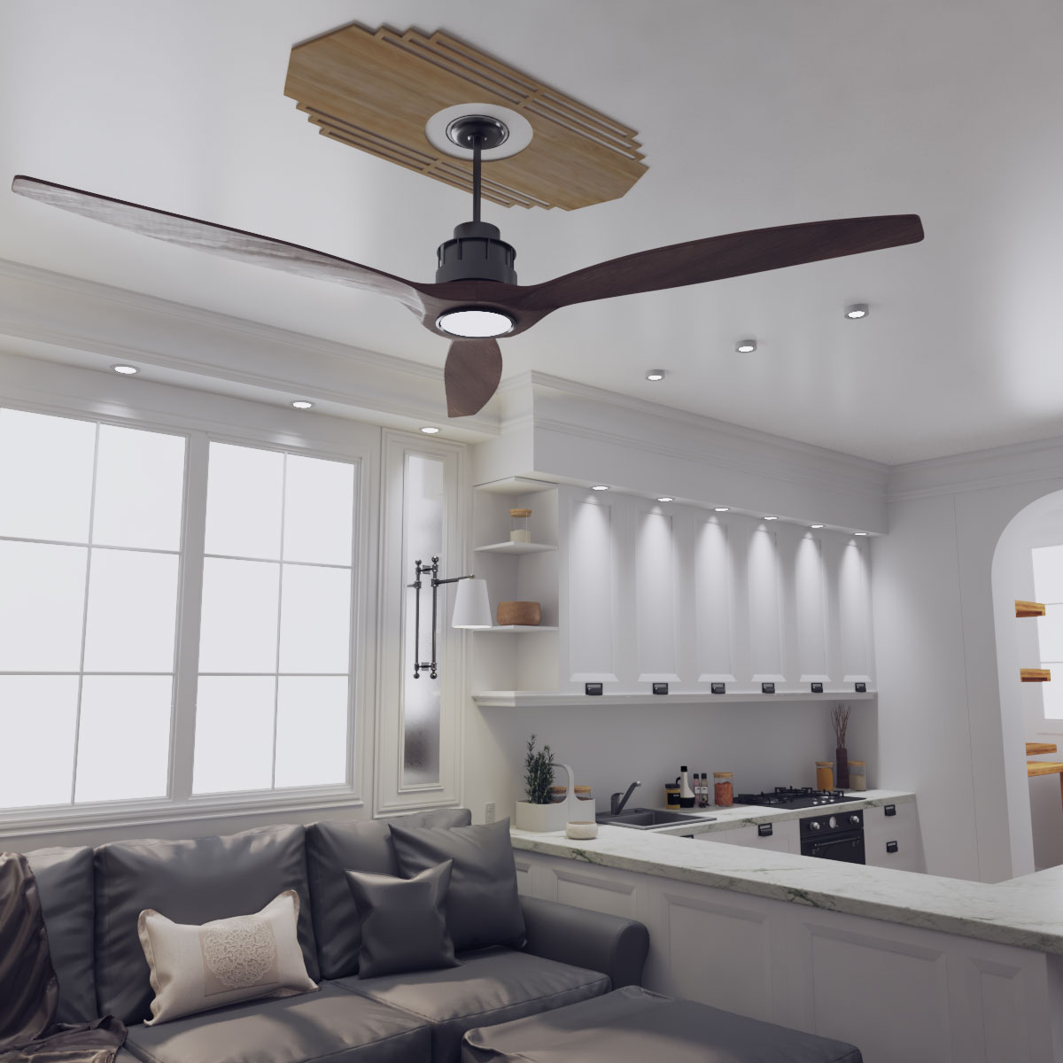 Ekena Millwork CMWP24X12X0375CSHI Ceiling-Medallions - View #12