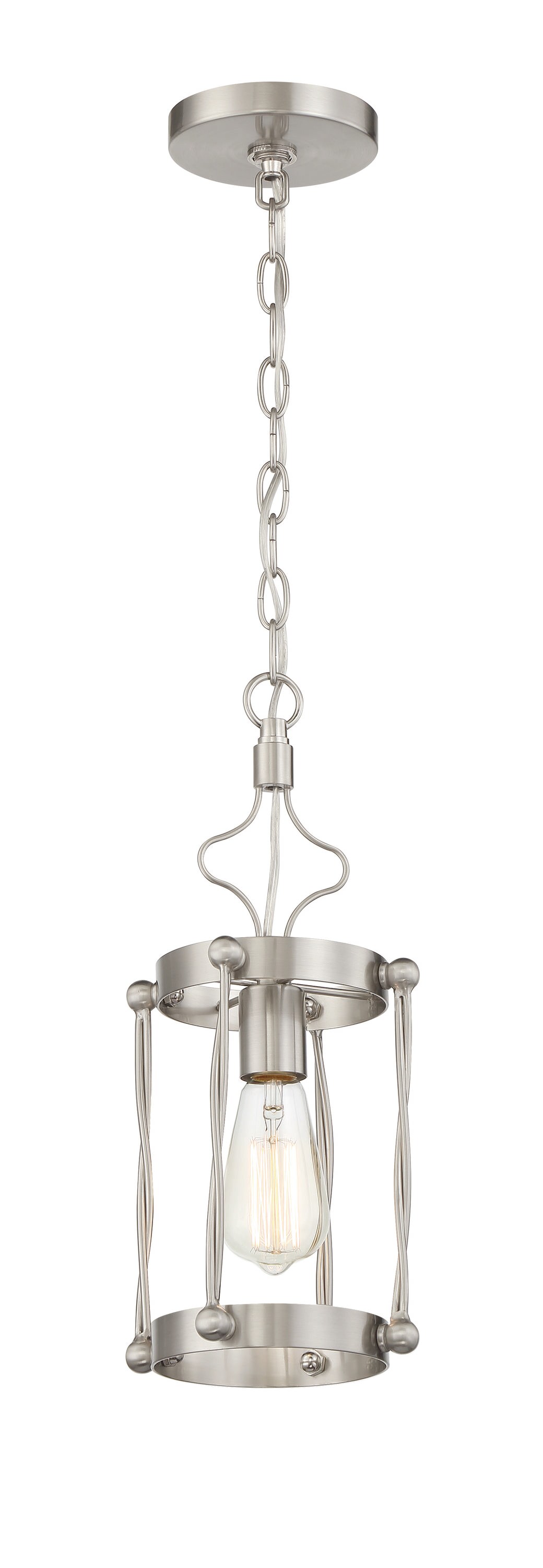 Jolenne Brushed Polished Nickel Mini Pendant Light
