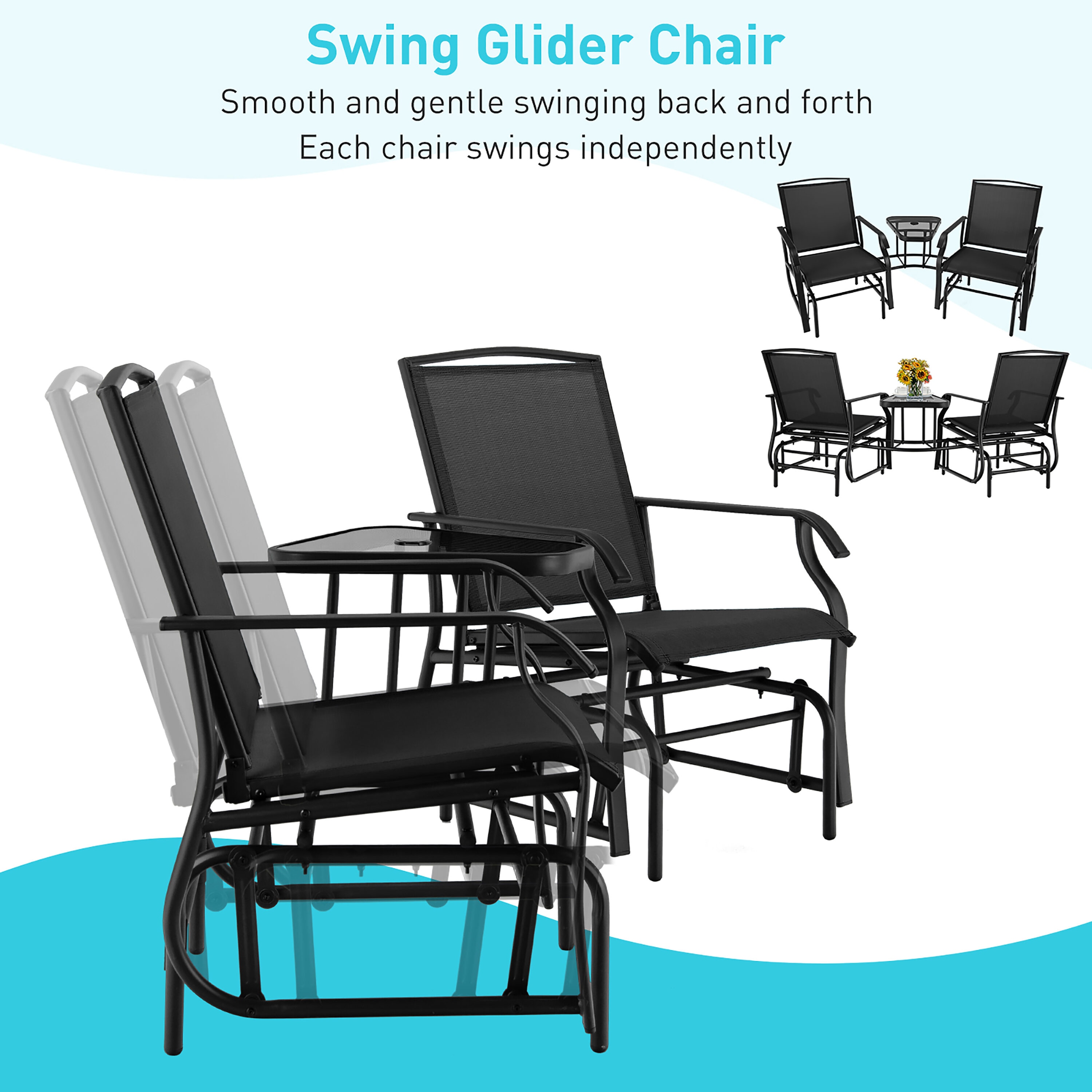 Costway NP10188DK Patio-Conversation-Sets - View #5