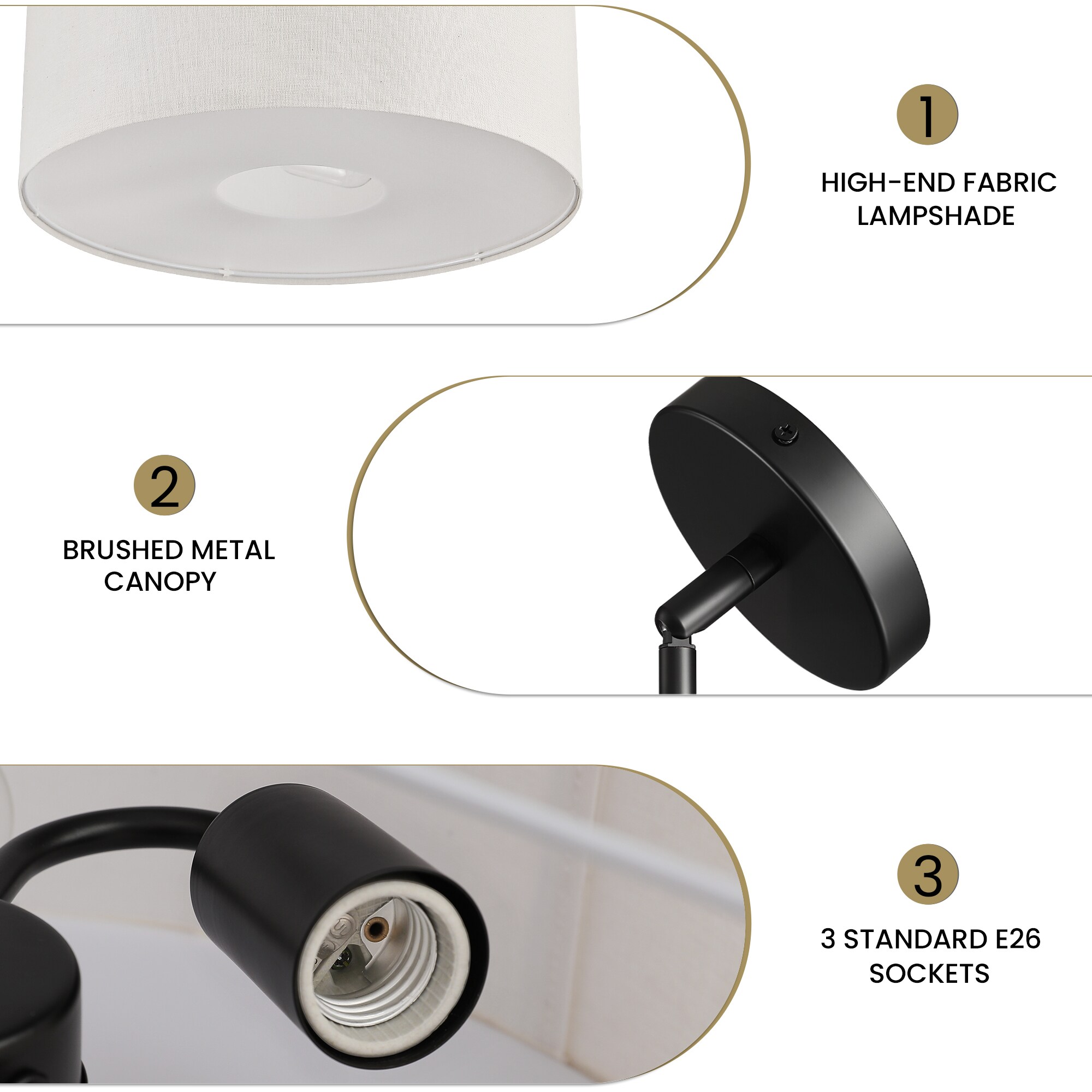 KAISITE 8236PL-03BK-US Pendant-Lights - View #8