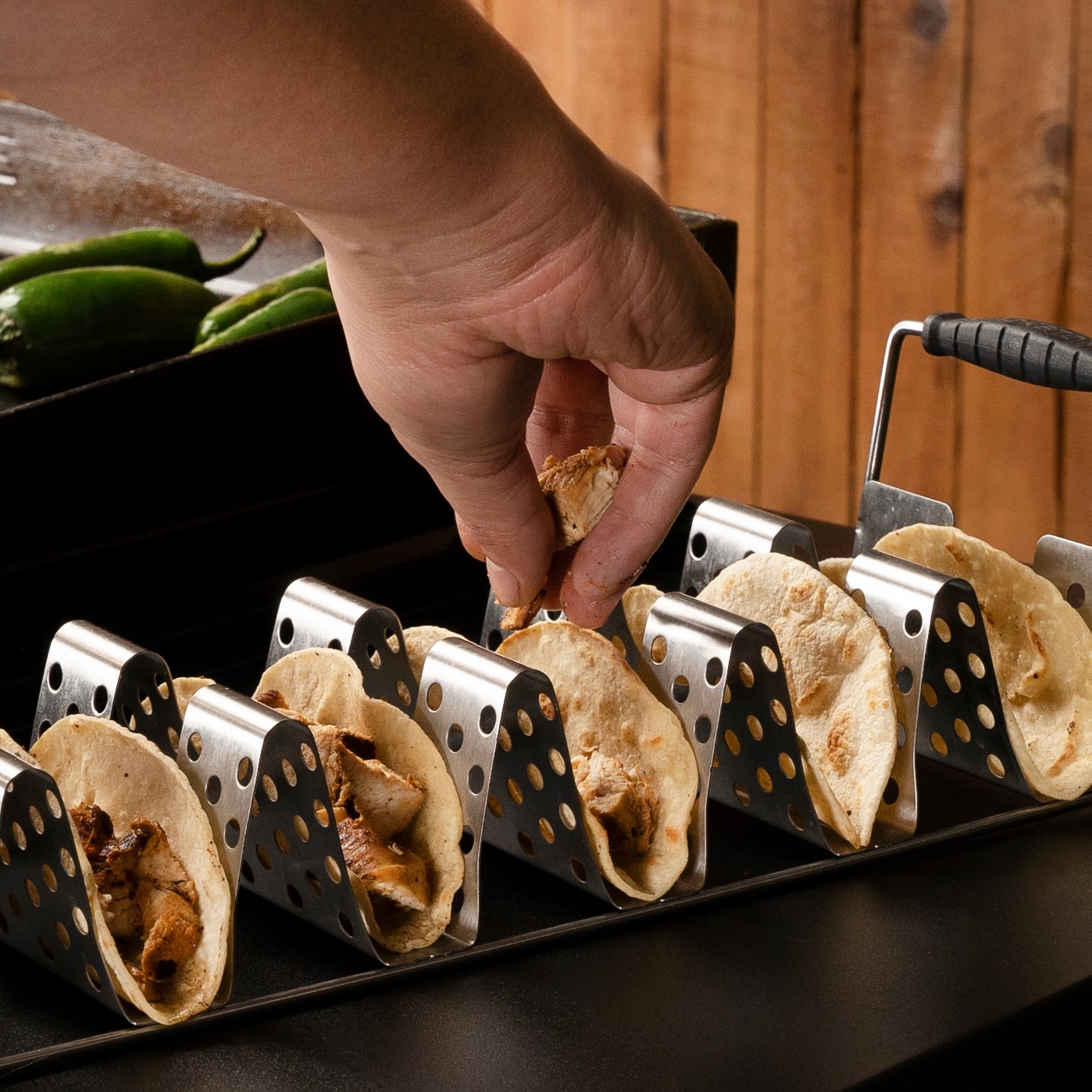 Blackstone Stainless Steel Taco Rack Holder with Handles - 5153 - Outdoor  Home Store