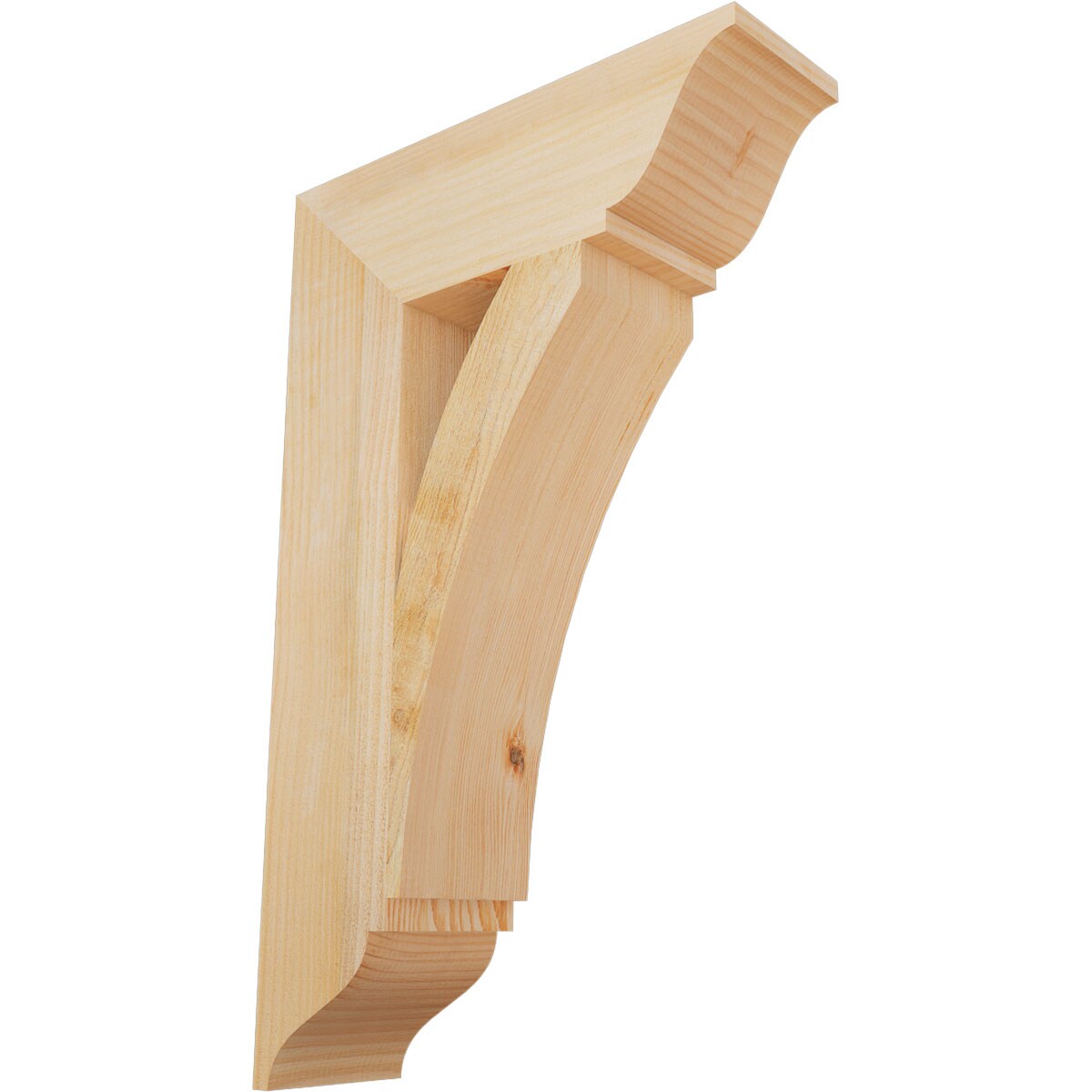 Ekena Millwork BKT06X20X32THR01RDF Thorton traditional rough sawn 6-in x 20-in x 32-in Douglas fir Brown Wood Standard bracket