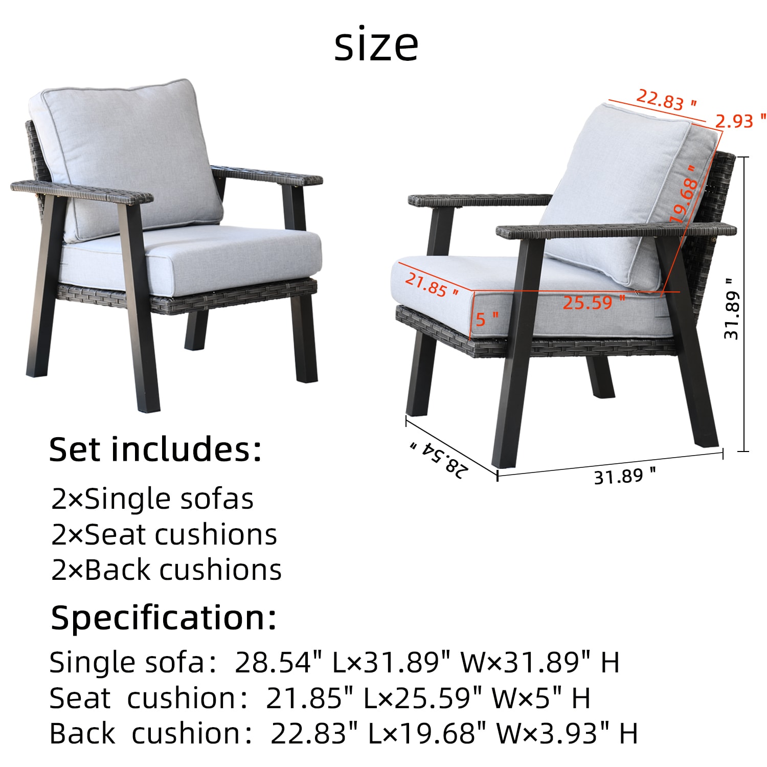 XIZZI XIHW4021 Patio-Chairs - View #3