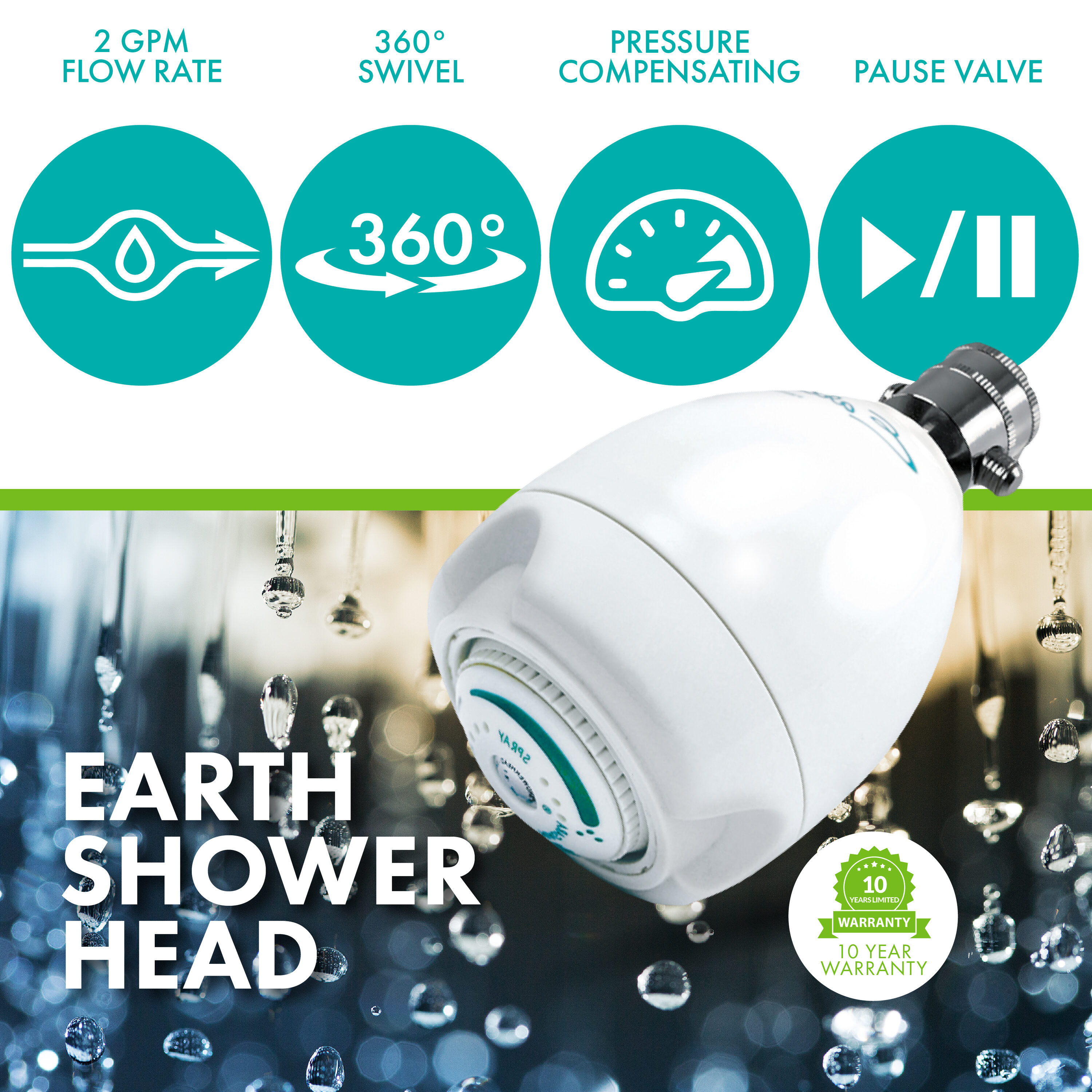 Niagara Conservation N2920-V-1PK Fixed-Showerhead - View #2