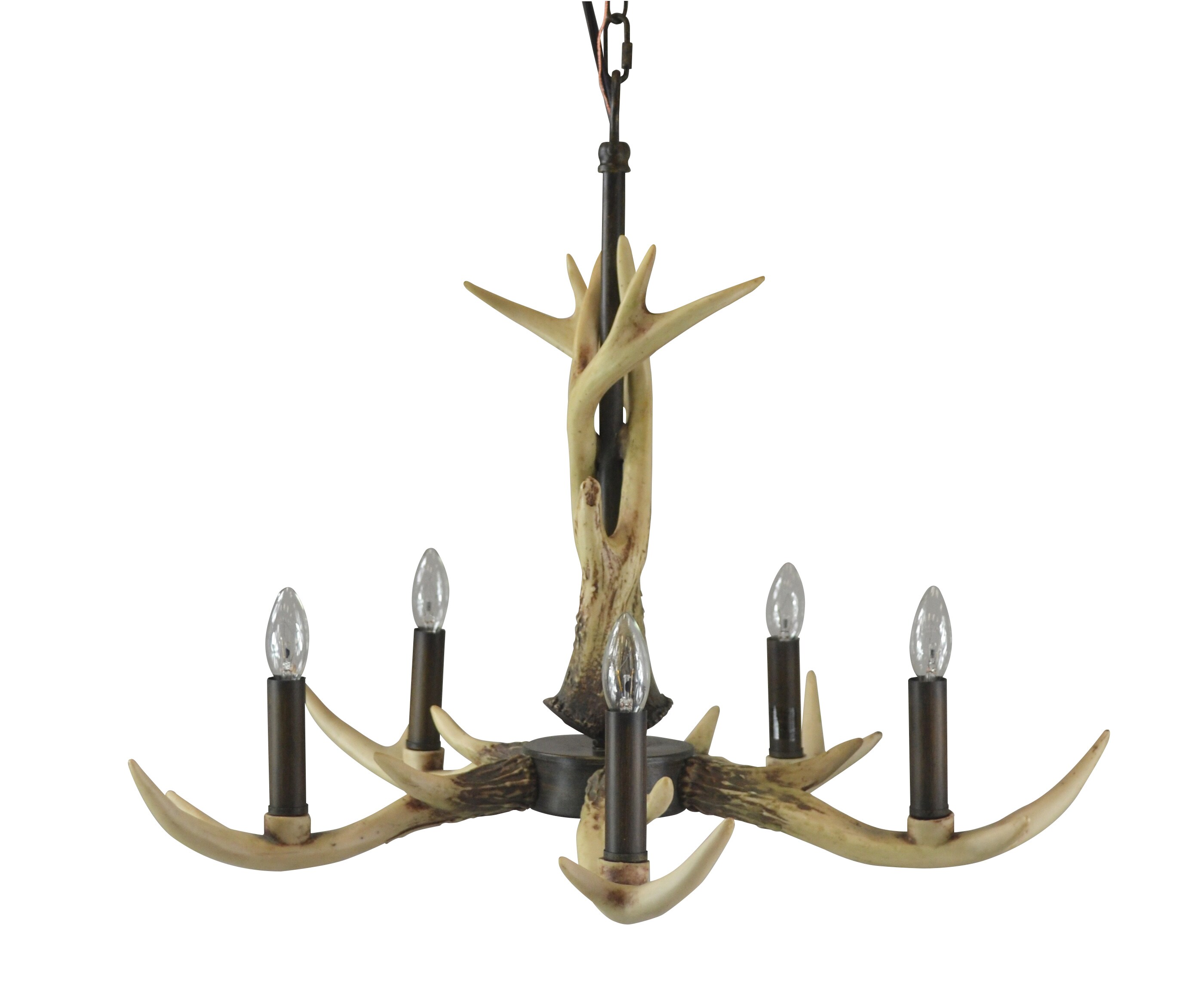 allen + roth Fallow Ridge 5-Light Bronze Rustic Dry rated Chandelier in the  Chandeliers department at