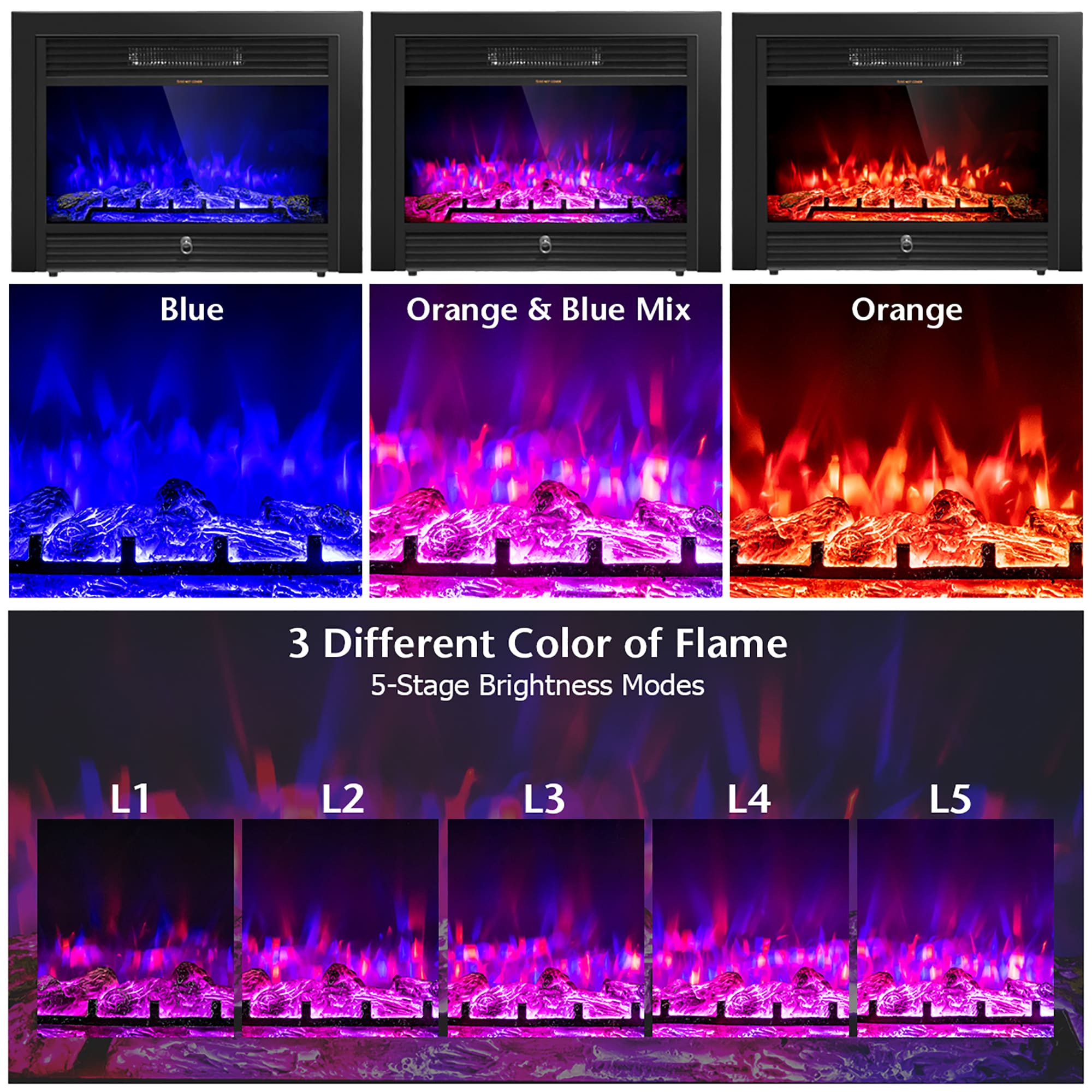 Goplus HW51075 Electric-Fireplace-Fireboxes - View #7