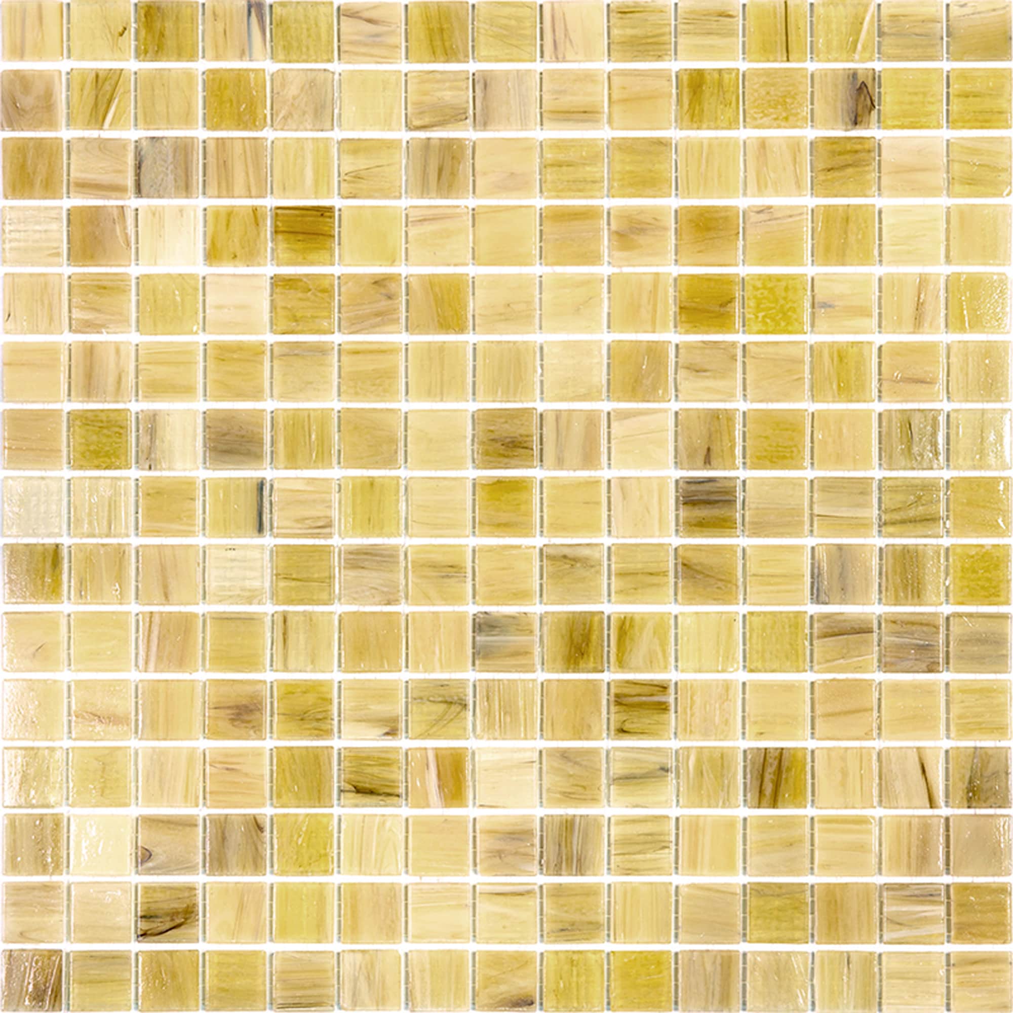 Apollo Tile APLST88BG309A Celestial Cream Beige 12-in x 12-in Glossy Glass Mosaic Floor and Wall Tile ( 20-sq ft Carton )