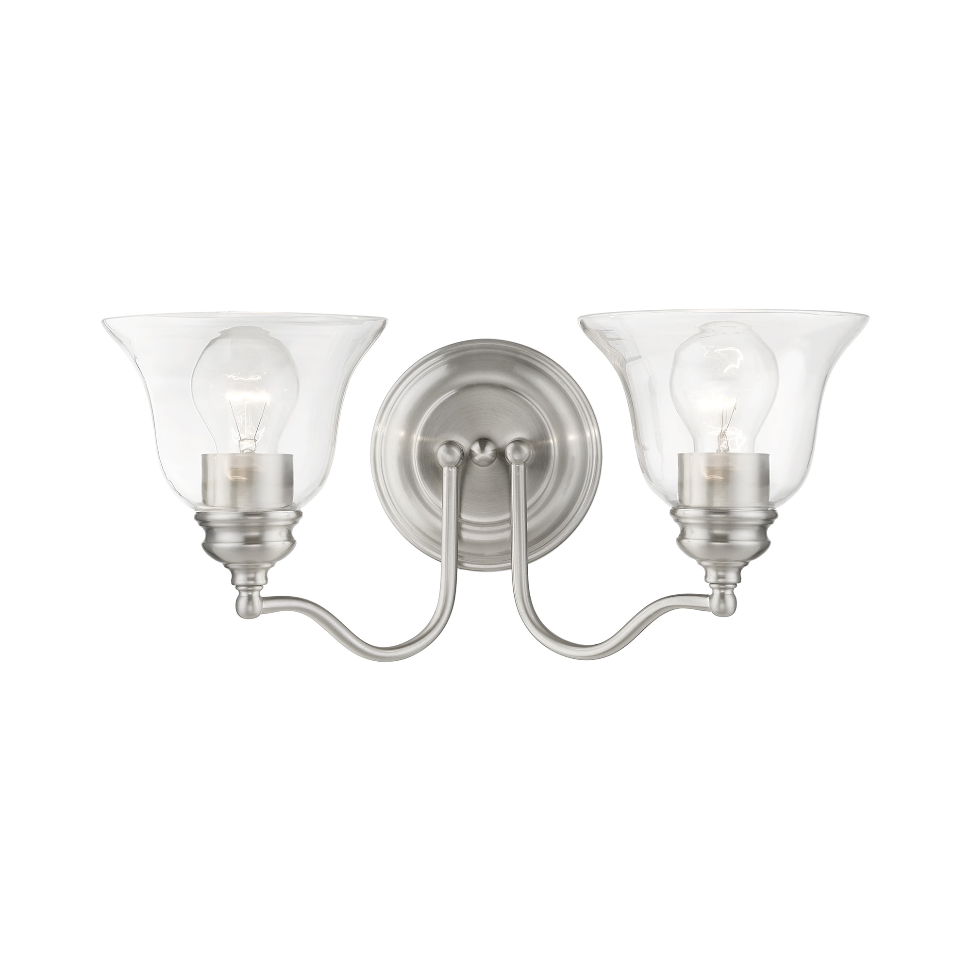 Livex Lighting 16932-91 Moreland 15.25-in 2 -Light Brushed Nickel Transitional Vanity light